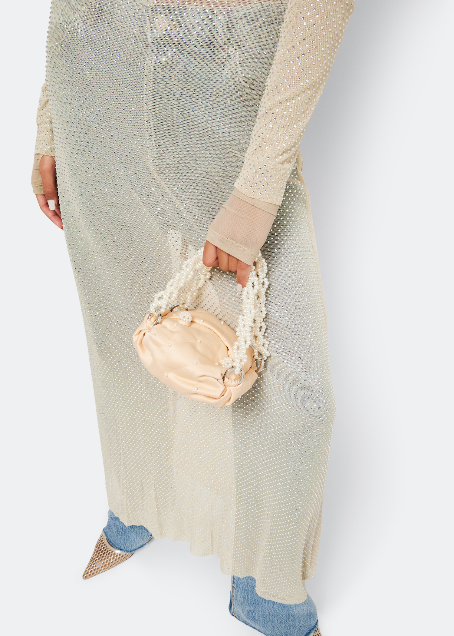 Tiny Nino tote bag, Beige