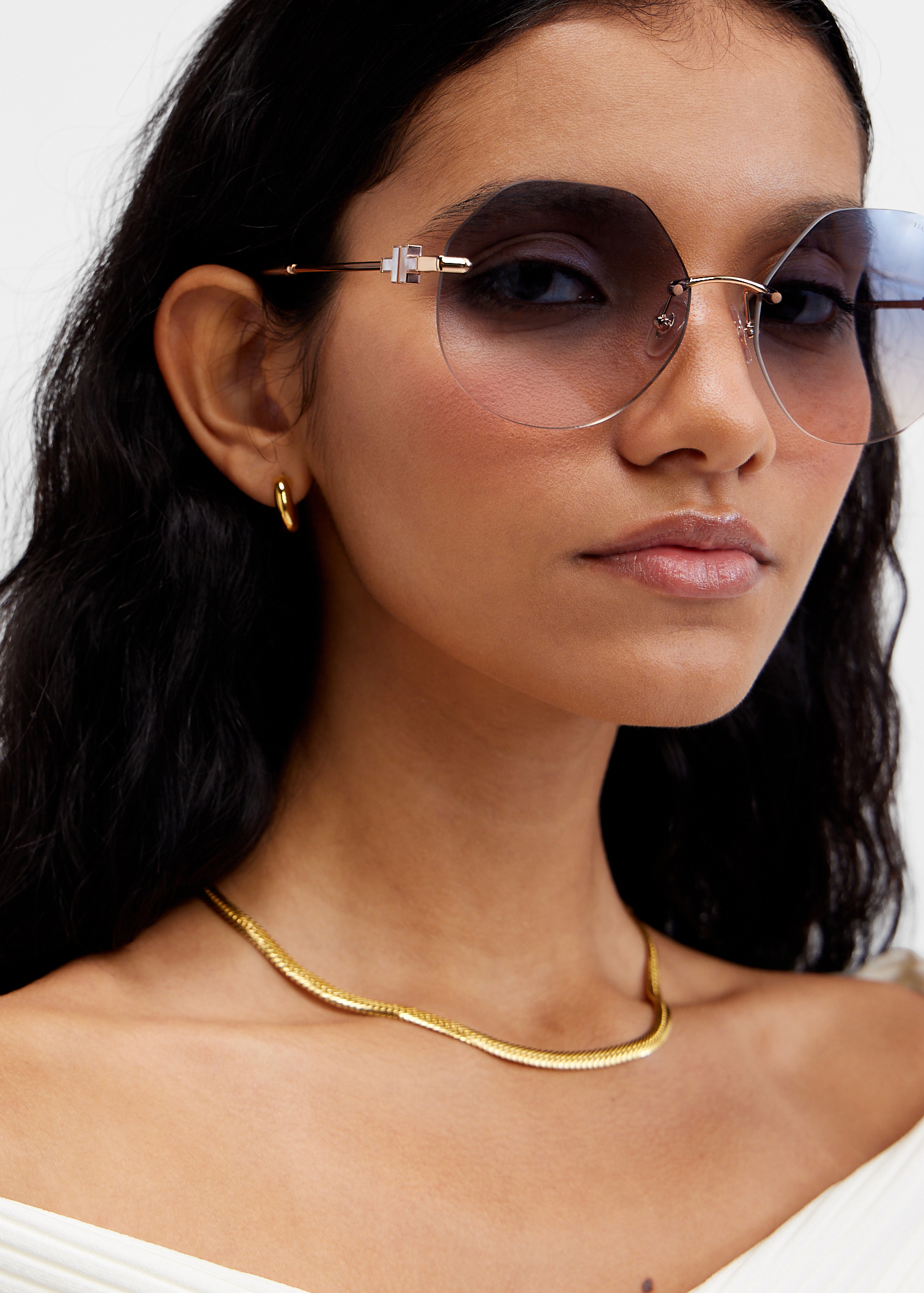 Tiffany T Hexagonal sunglasses, Blue