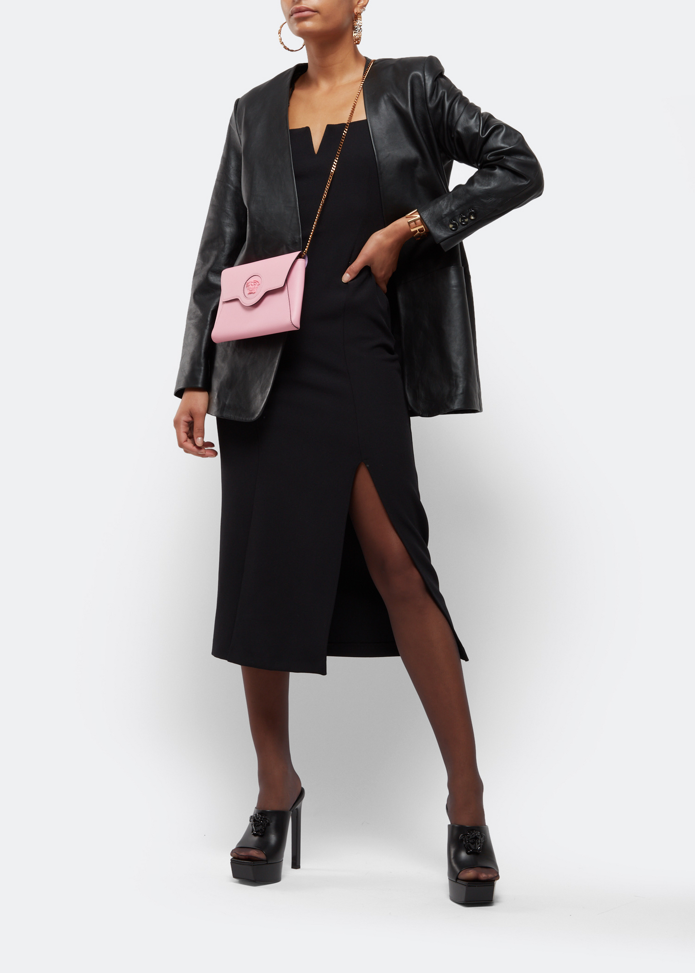 La Medusa envelope clutch, Pink