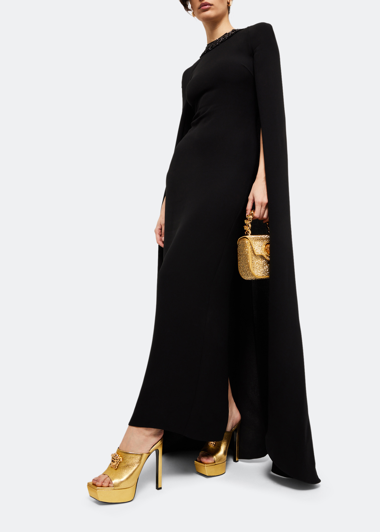 La Medusa platform mules, Gold