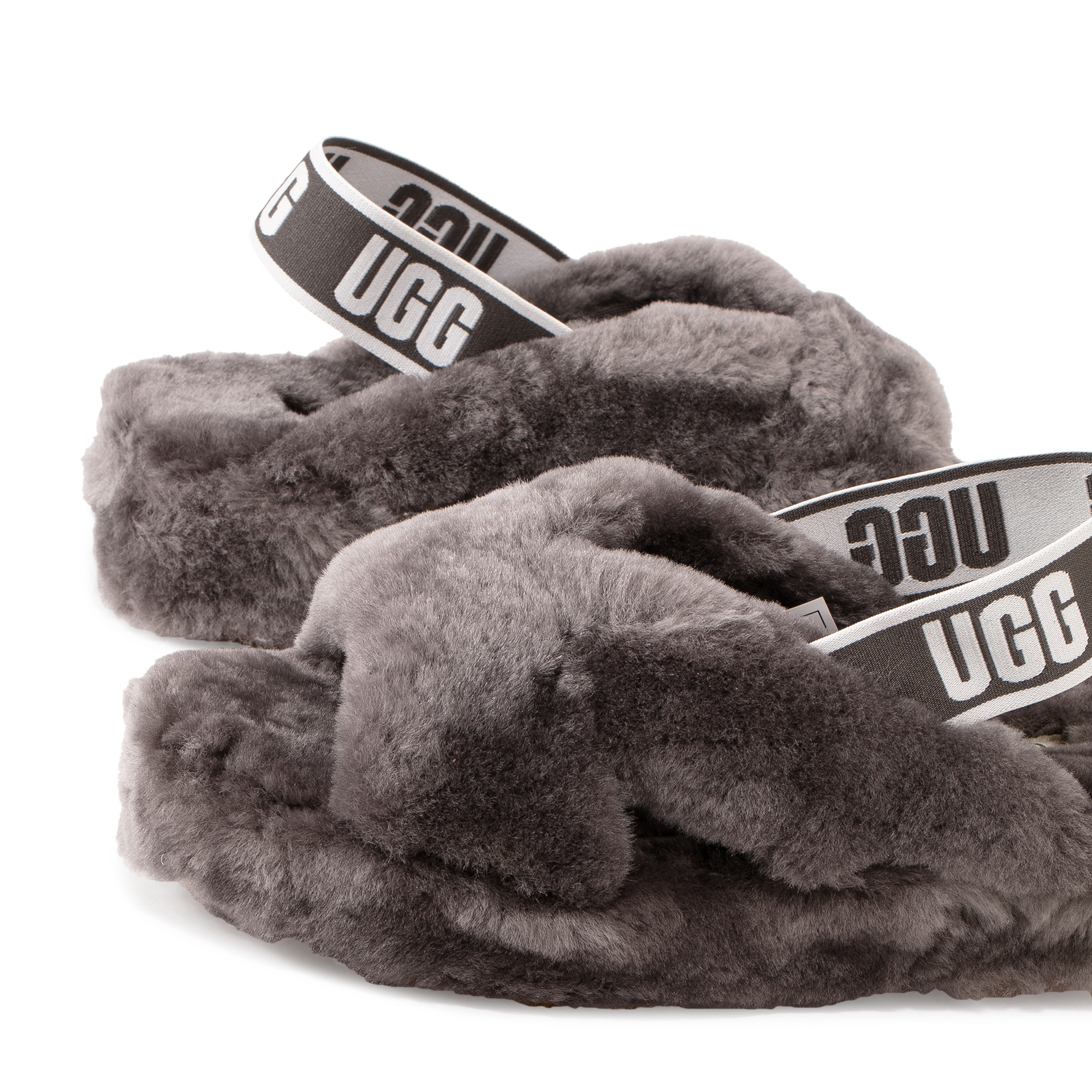 Fab Yeah slide sandals, Grey
