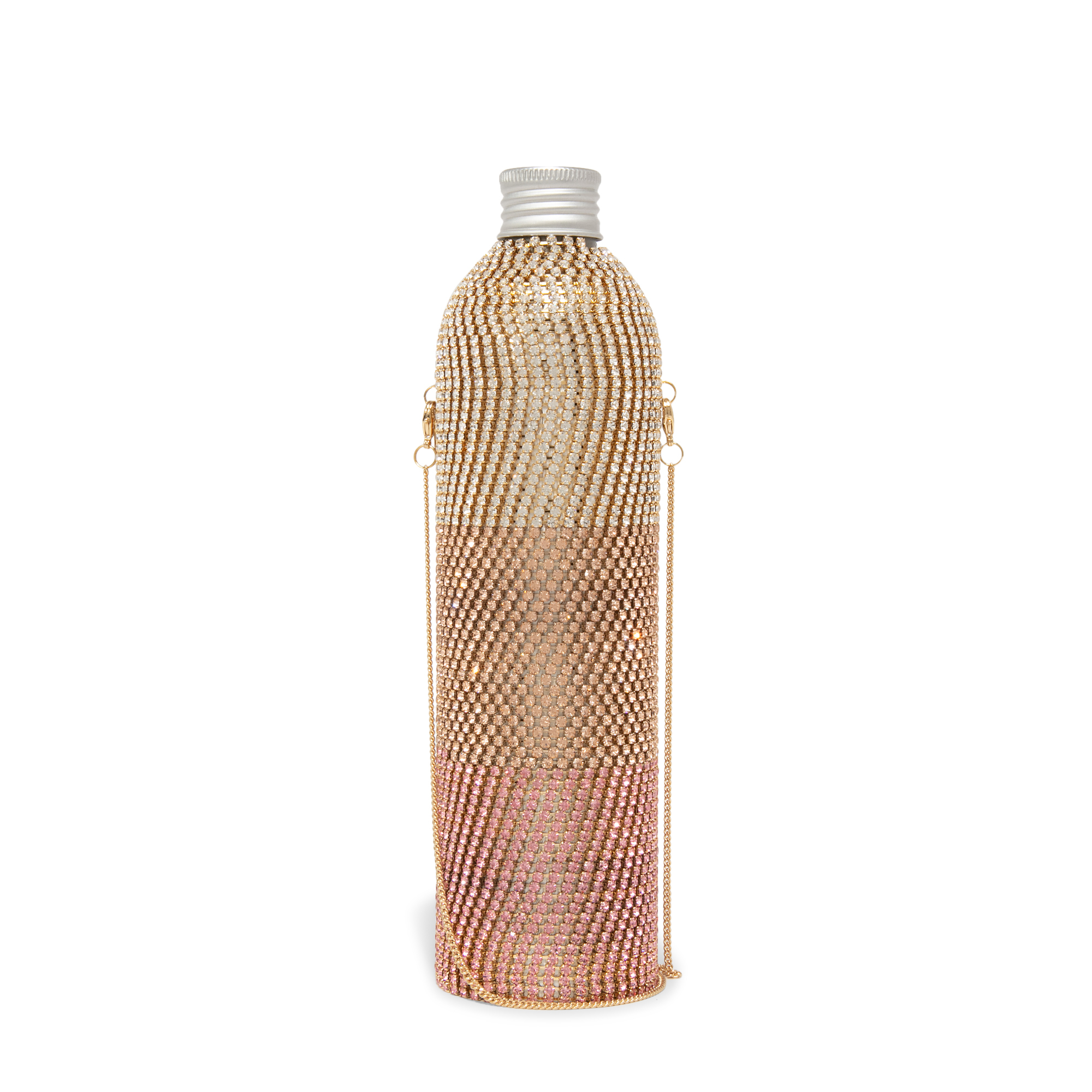 Crystal embellished bottle, Metallic