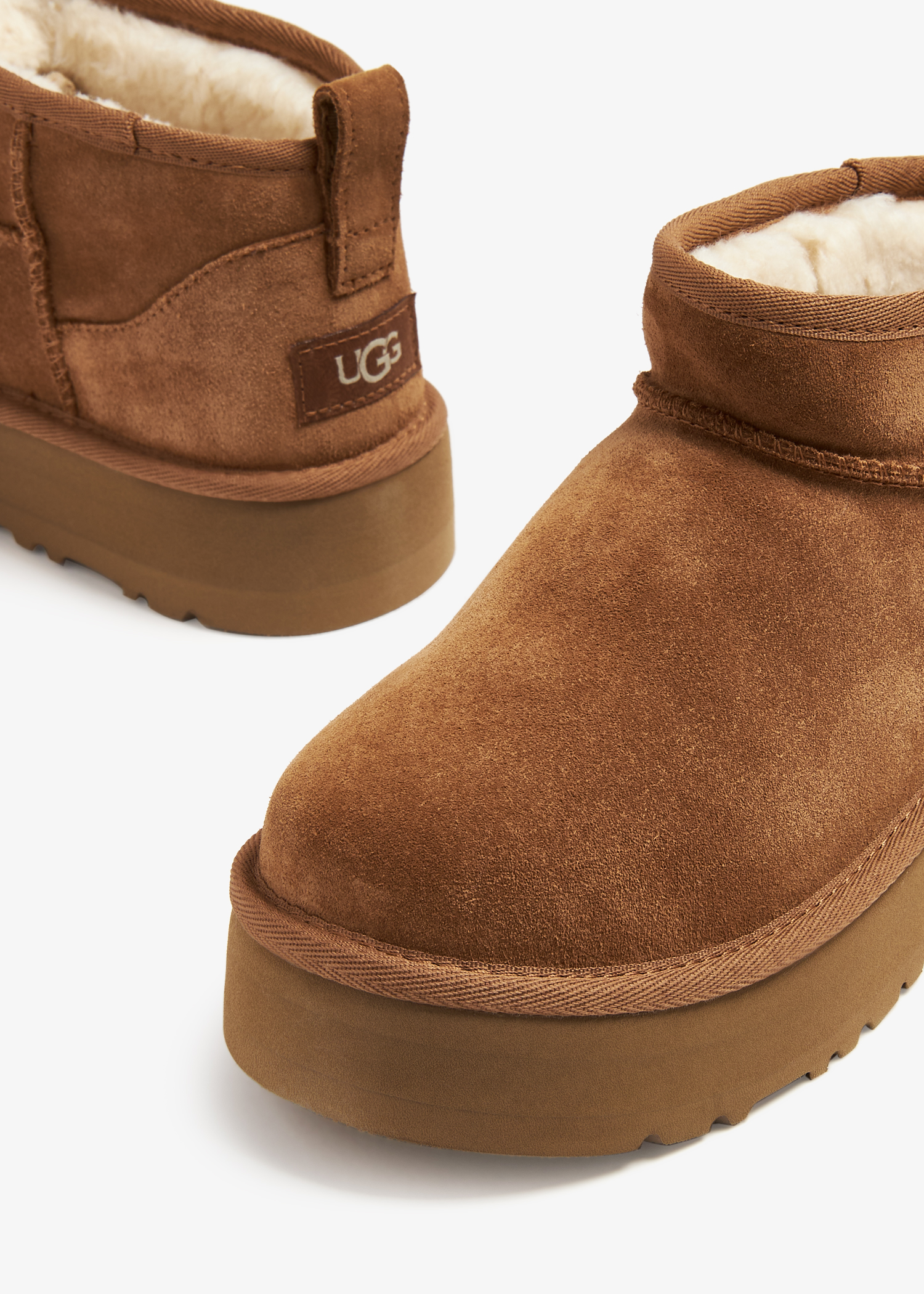 Classic Ultra Mini platform boots, Brown
