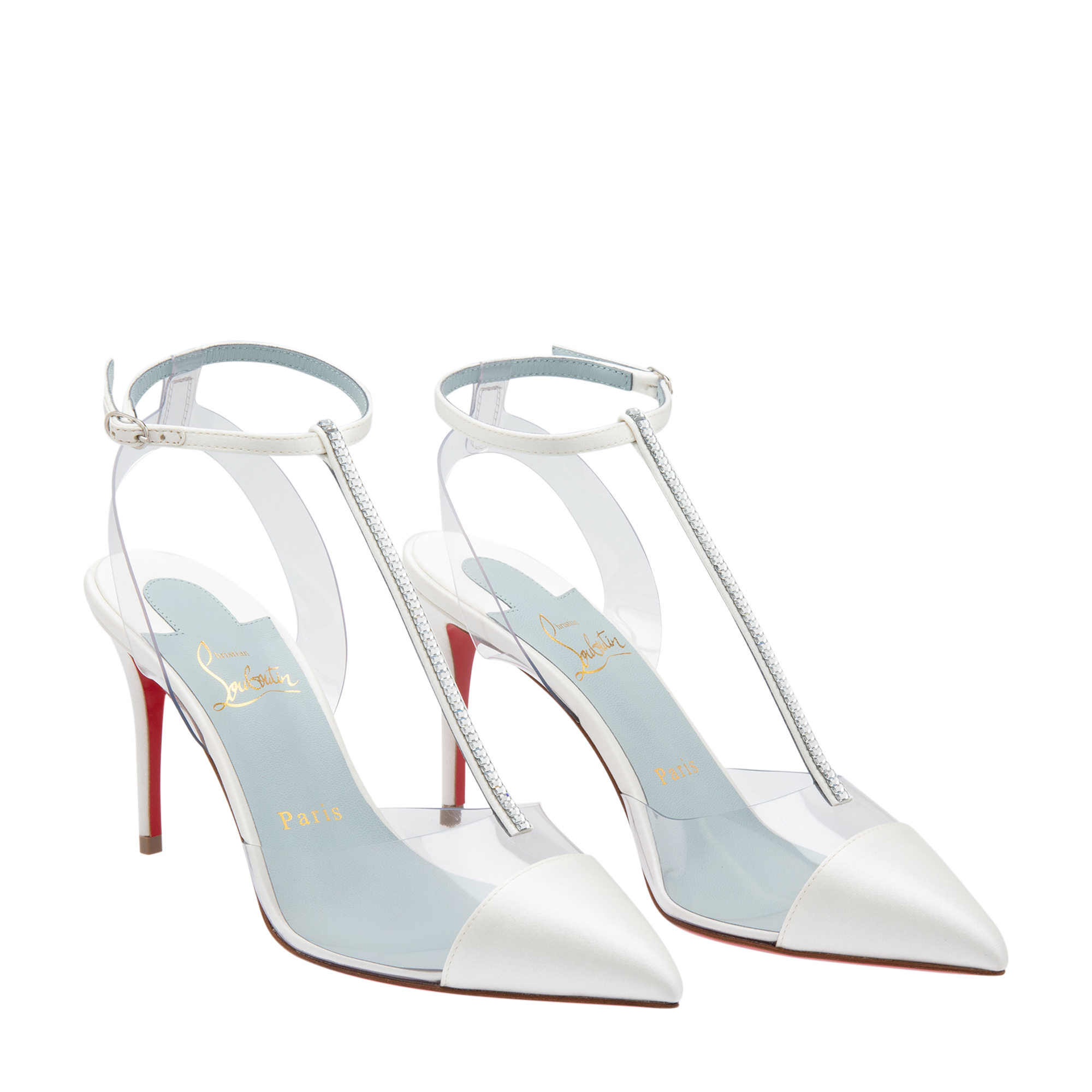 Nosy strass 85 pumps, White