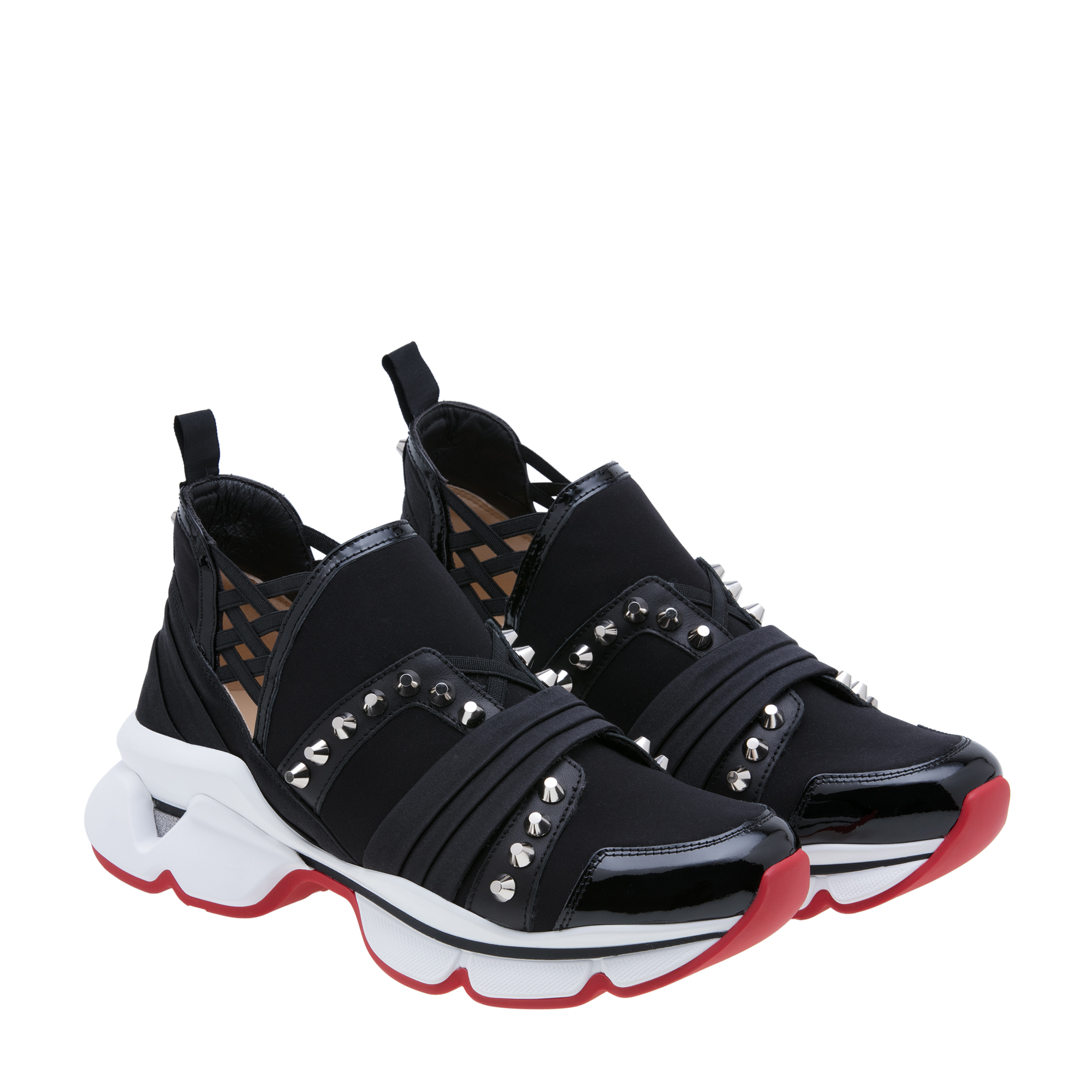 123 Run Flat sneakers, Black
