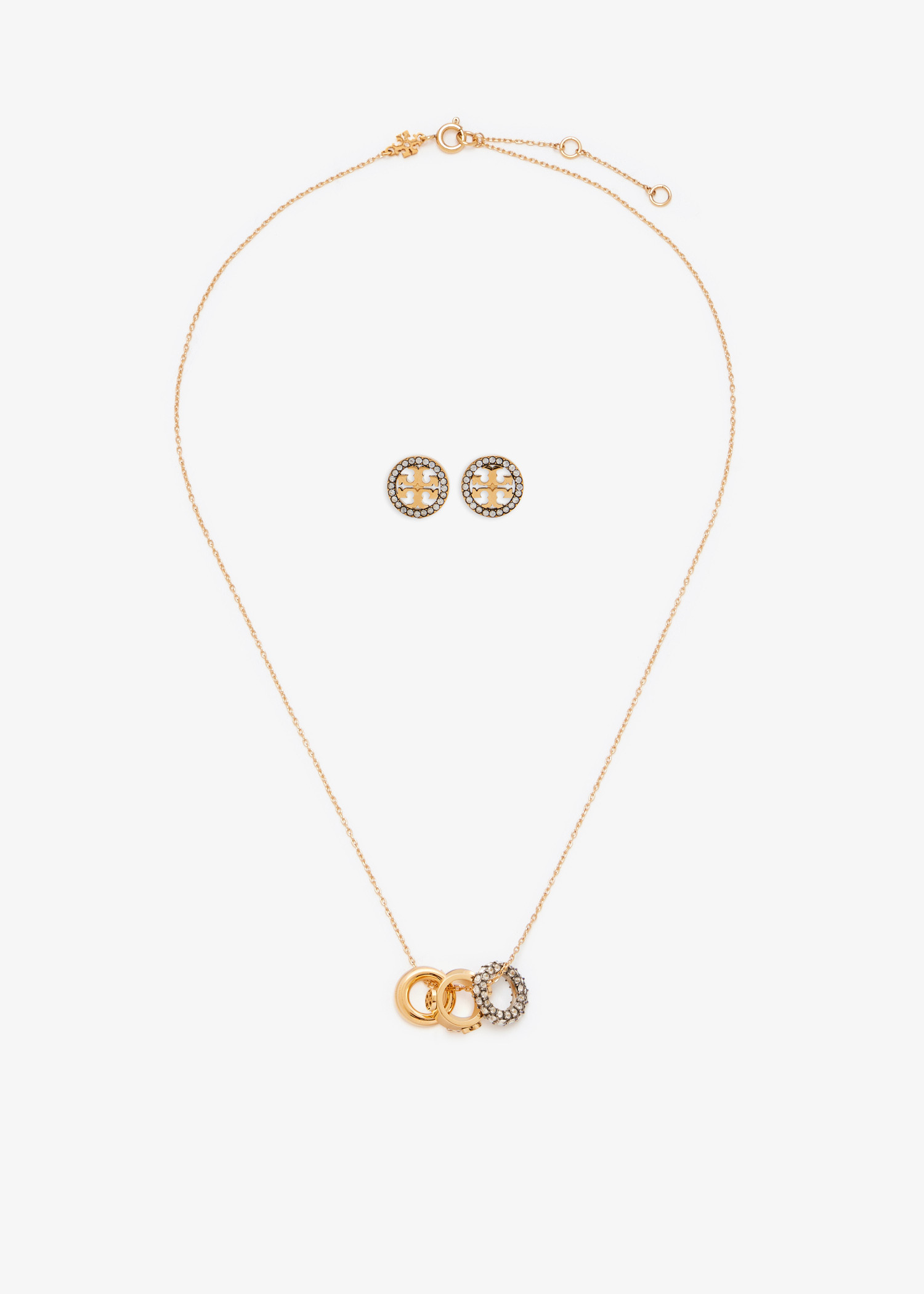 Miller Pavé necklace and earring gift set, Gold
Miller Pavé necklace and earring gift set, Gold