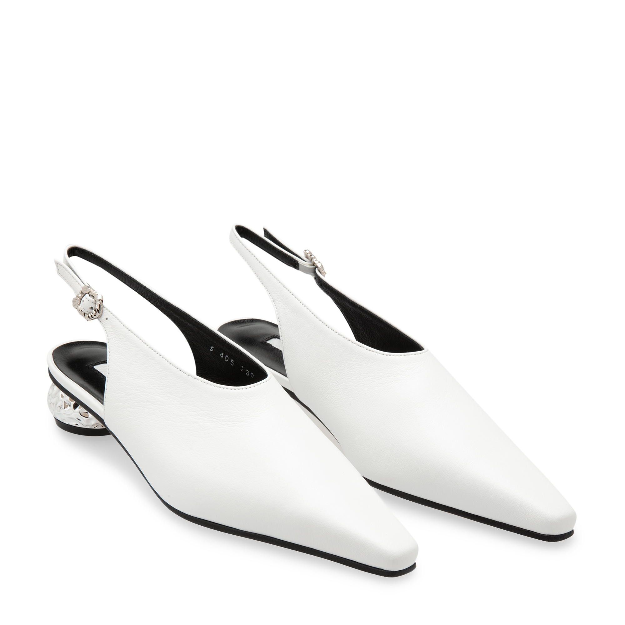 Lina slingback pumps, White