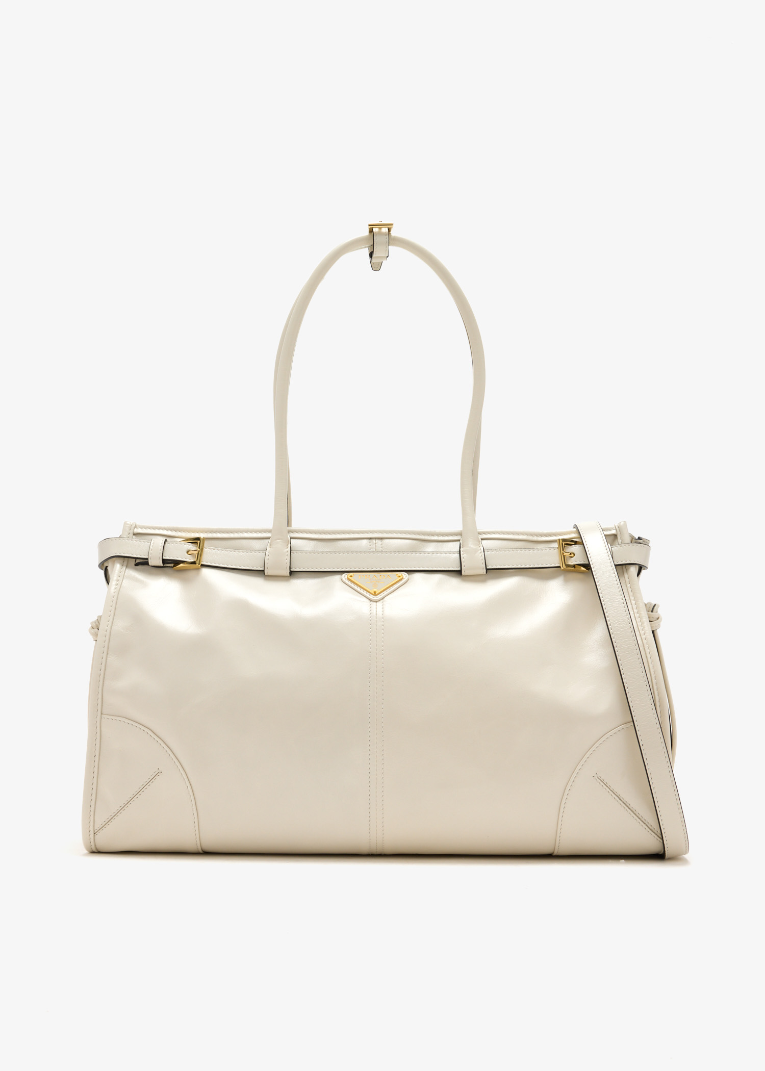 Prada Bonnie large leather handbag, Cream
Prada Bonnie large leather handbag, Cream