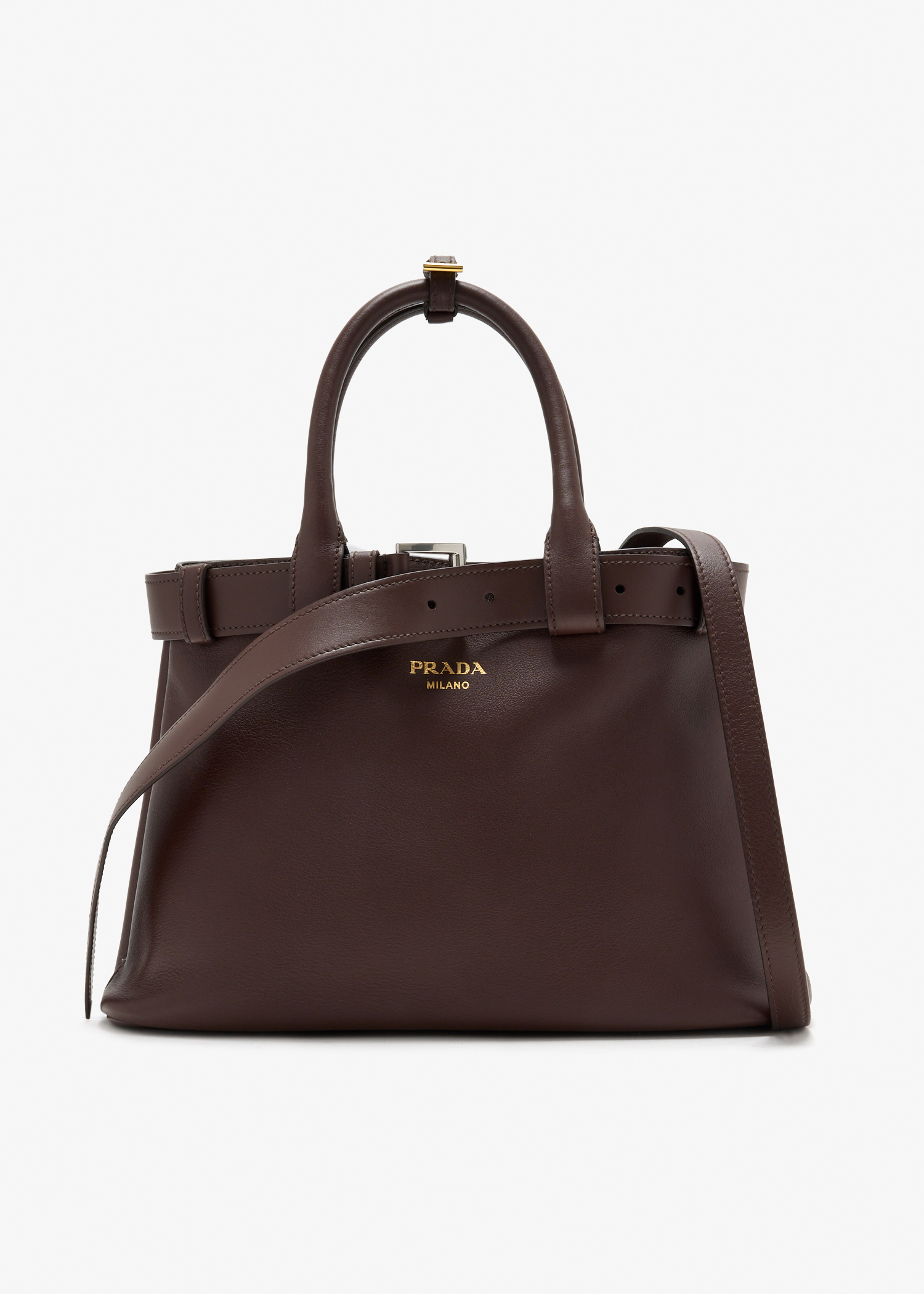 Prada Buckle small leather handbag, Brown
Prada Buckle small leather handbag, Brown