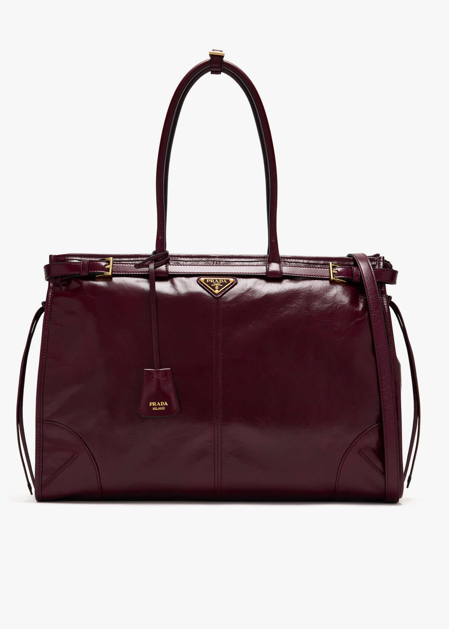 Prada Bonnie extra large leather handbag, Burgundy
Prada Bonnie extra large leather handbag, Burgundy