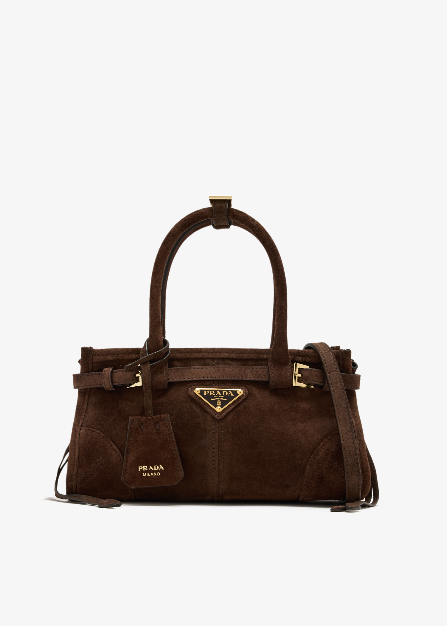 Prada Bonnie suede mini handbag, Brown
Prada Bonnie suede mini handbag, Brown