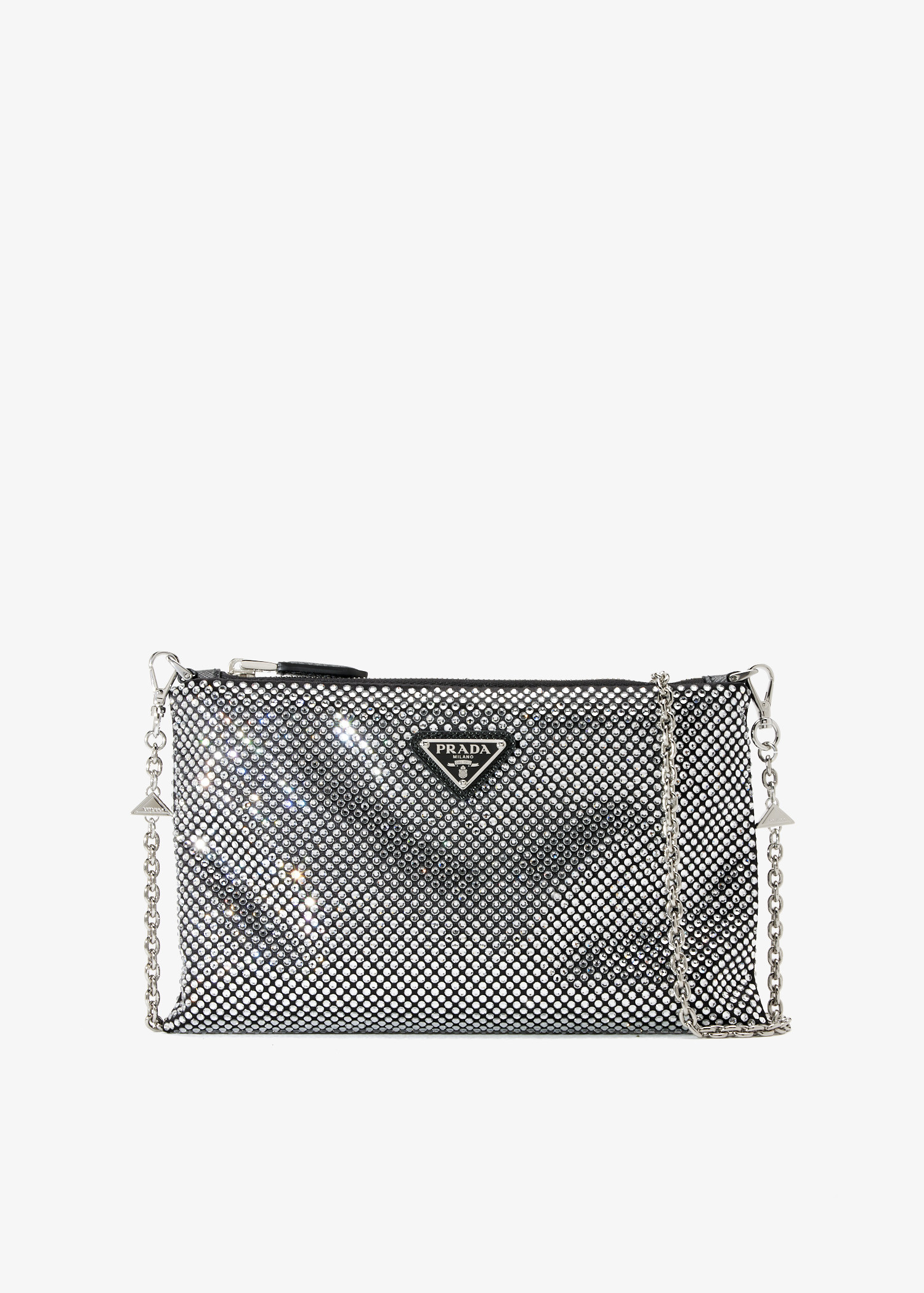 Mini crystal-studded clutch, Black
Mini crystal-studded clutch, Black