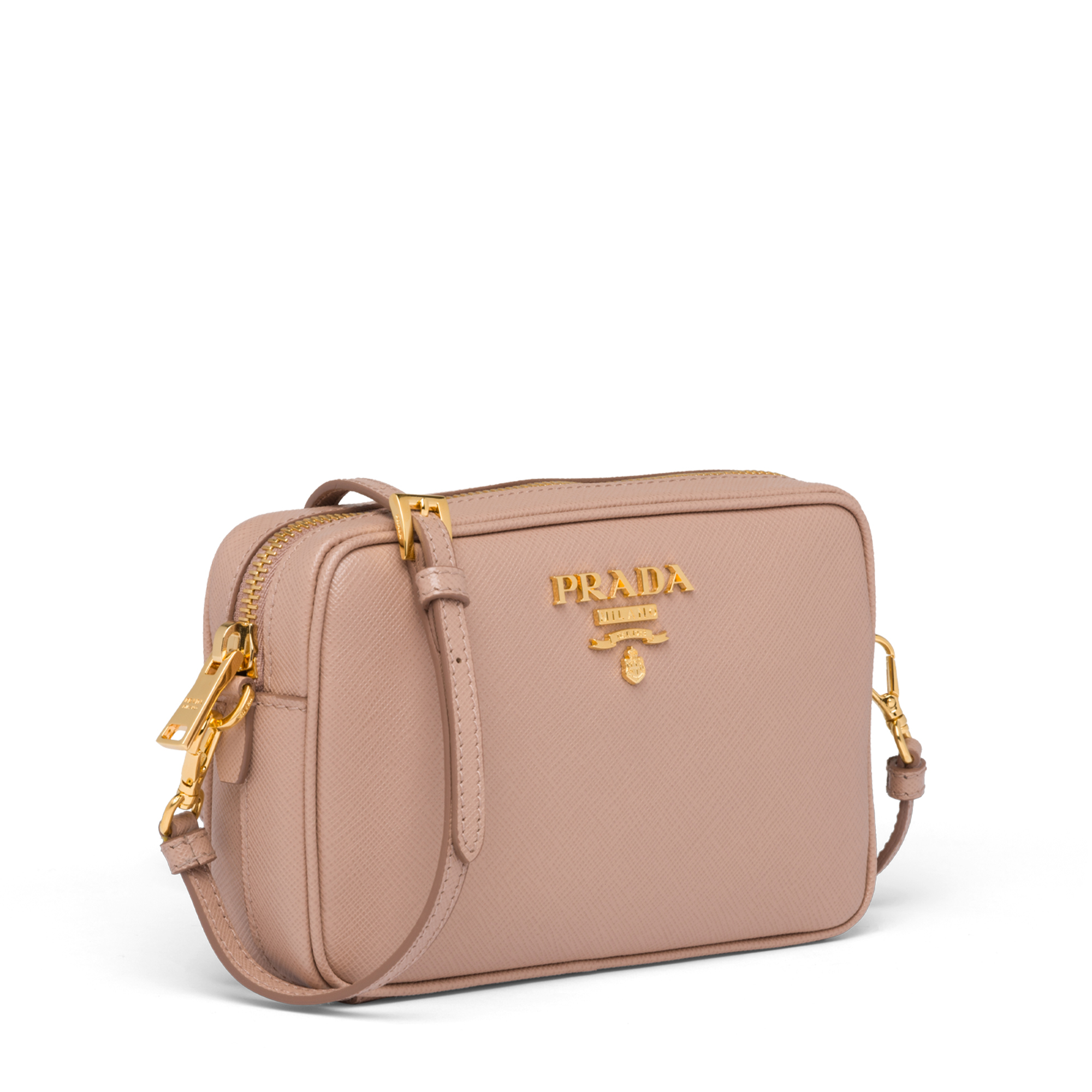 Leather shoulder bag, Beige