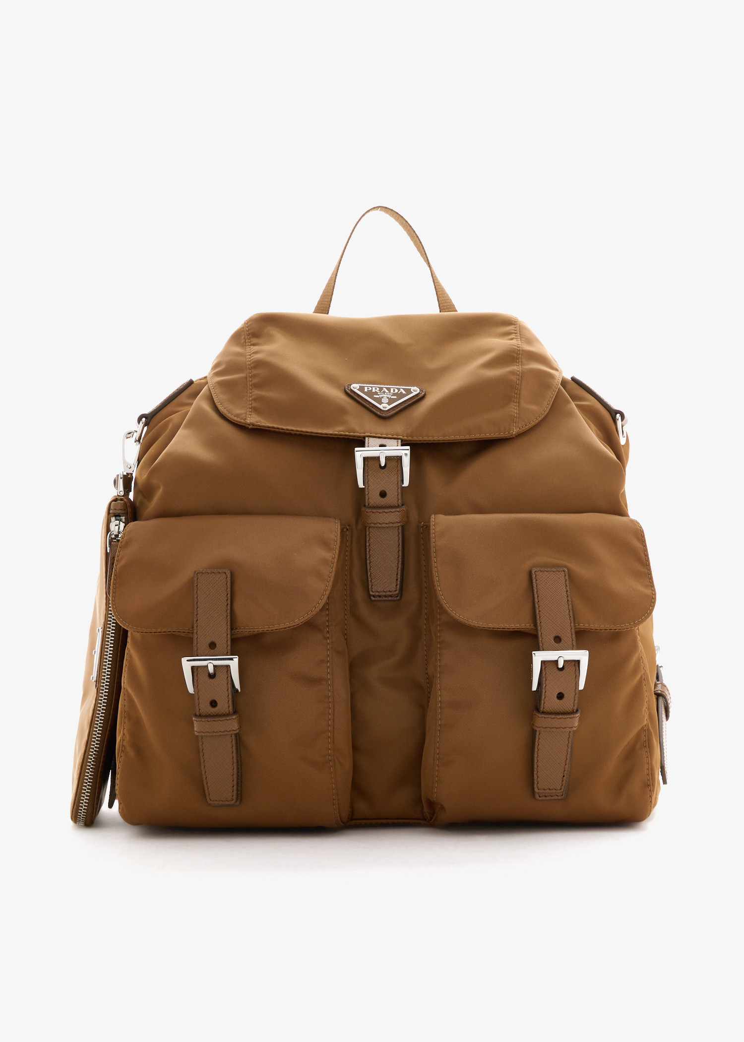 Medium Re-Nylon Backpack, Brown
Medium Re-Nylon Backpack, Brown
