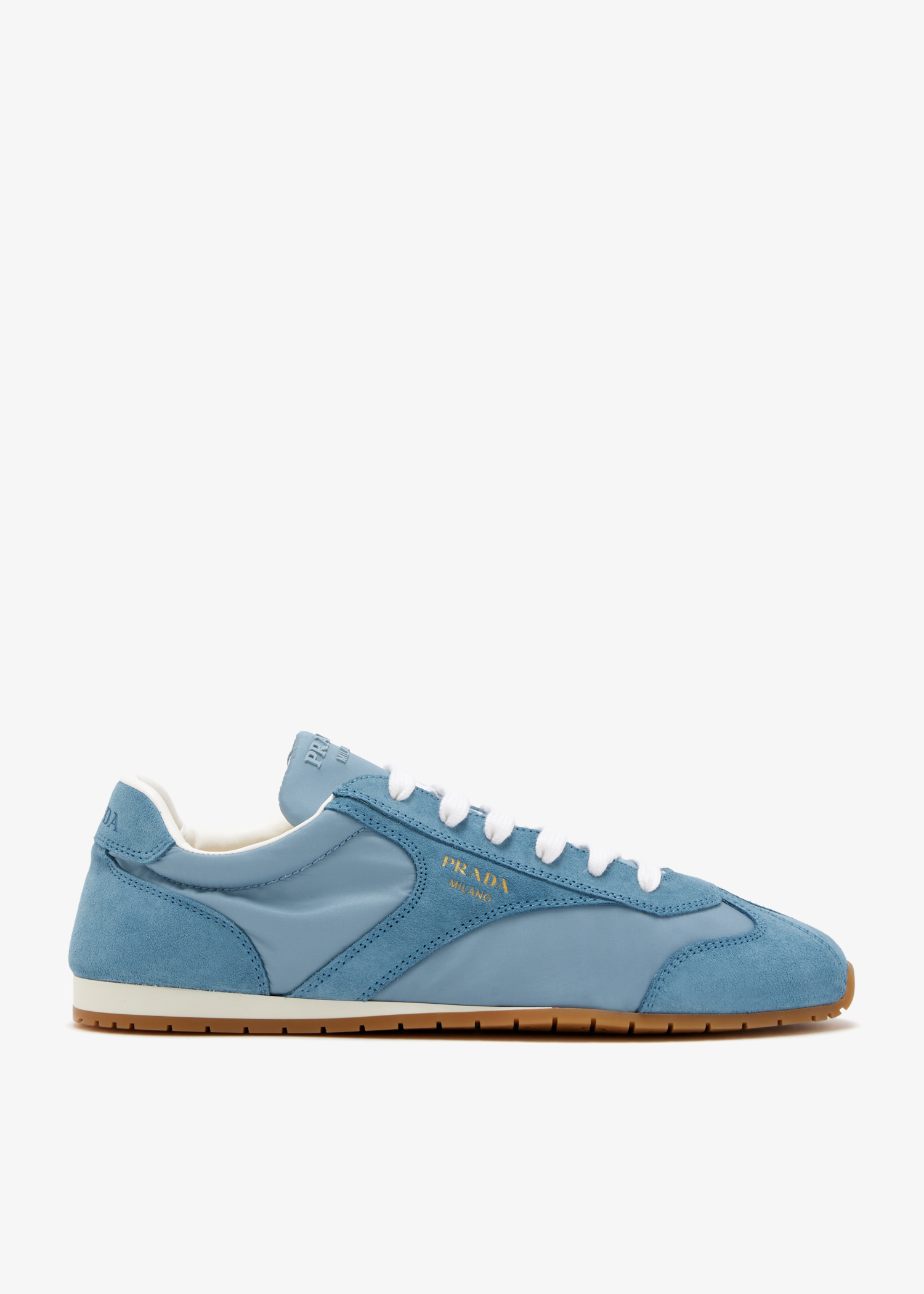 Re-Nylon and suede laced sneakers, Blue
Re-Nylon and suede laced sneakers, Blue