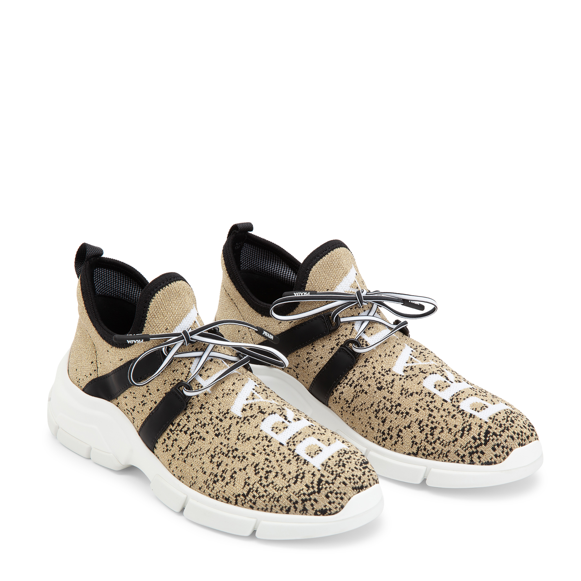 Knit sneakers, Gold
