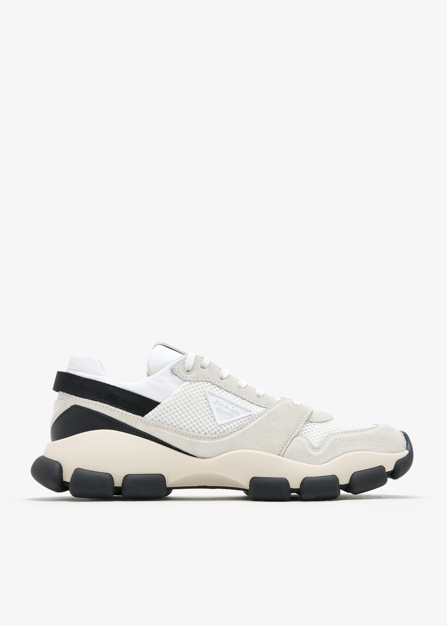 Mesh fabric and suede sneakers, White
Mesh fabric and suede sneakers, White