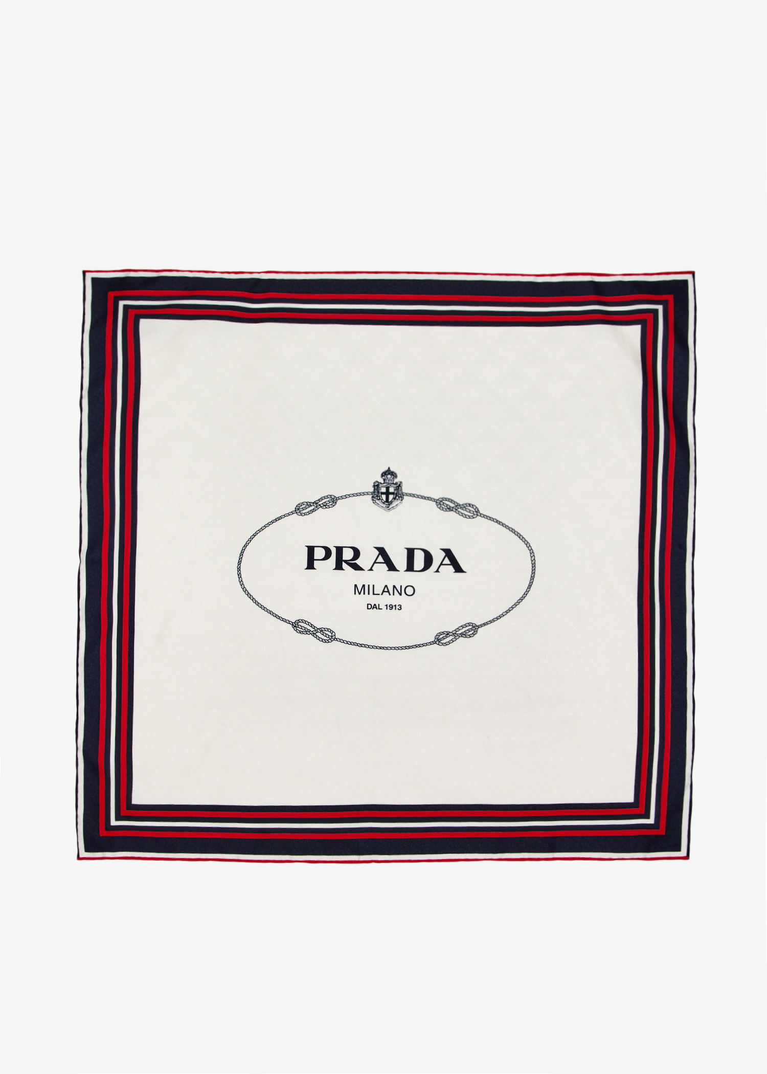 Printed silk twill scarf, White
Printed silk twill scarf, White