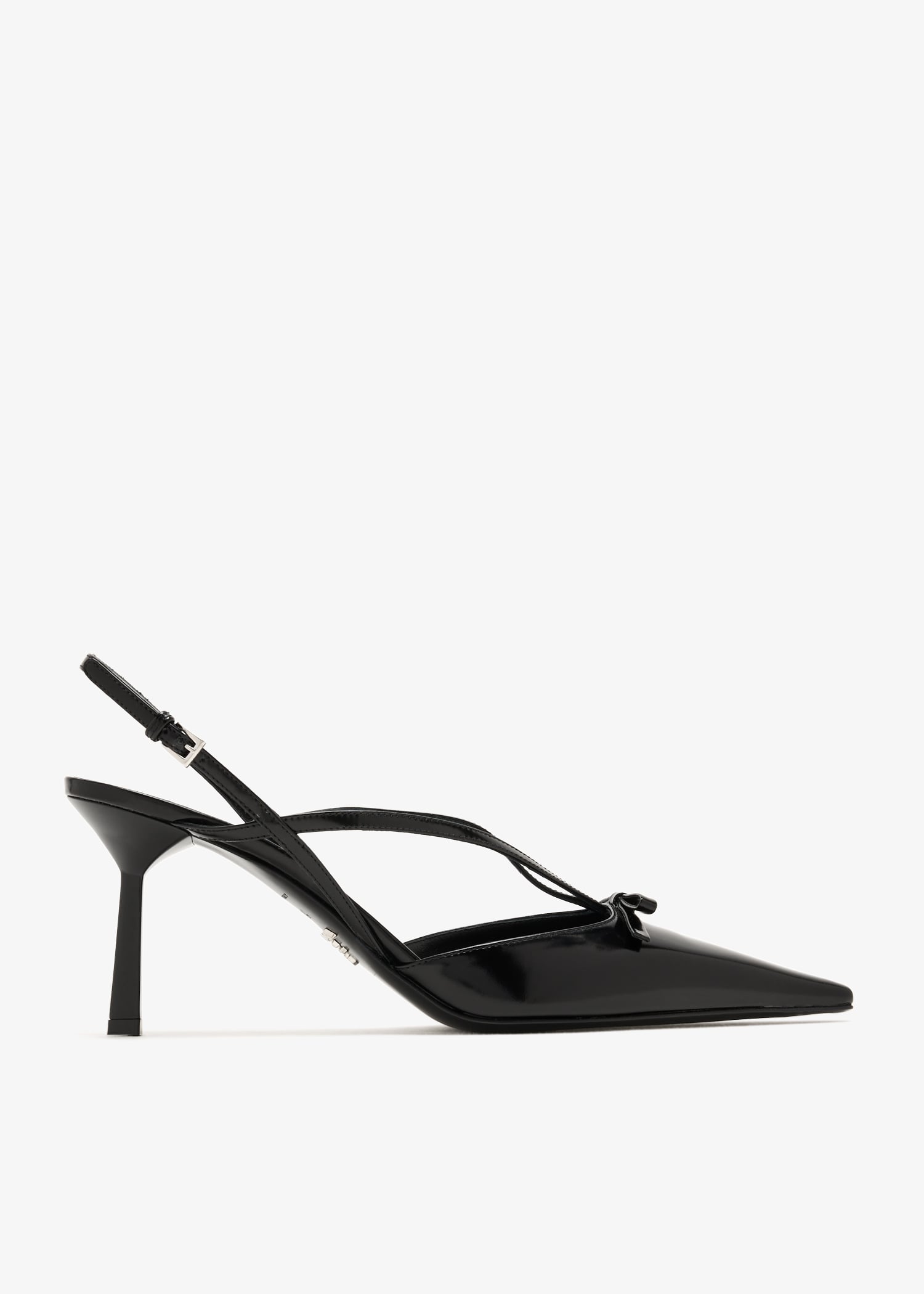 Brushed leather slingback pumps, Black
Brushed leather slingback pumps, Black