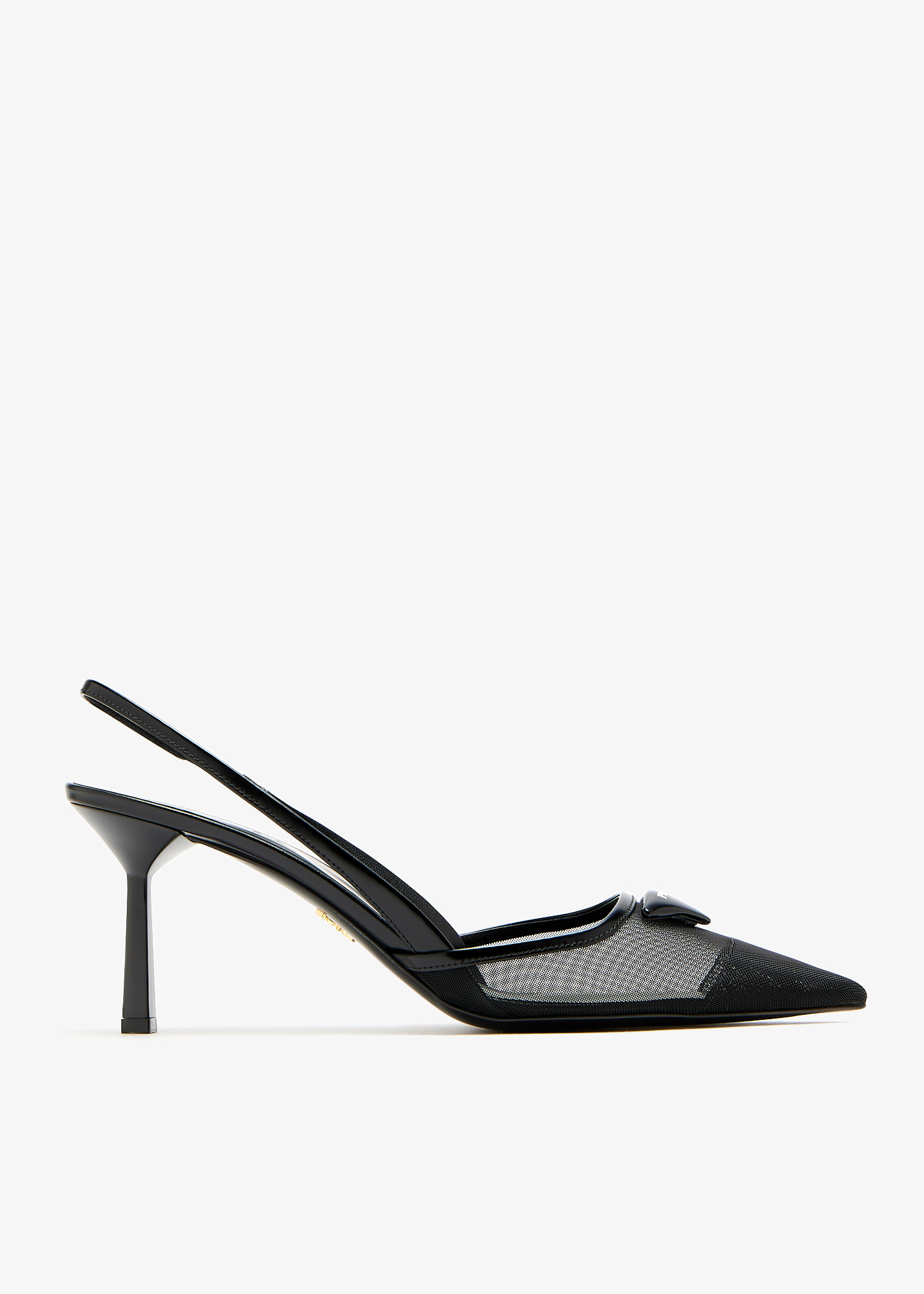 Mesh fabric slingback pumps, Black
Mesh fabric slingback pumps, Black