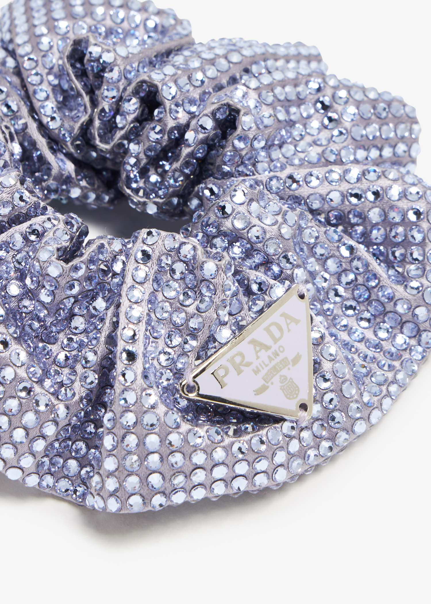 Satin scrunchie, Purple