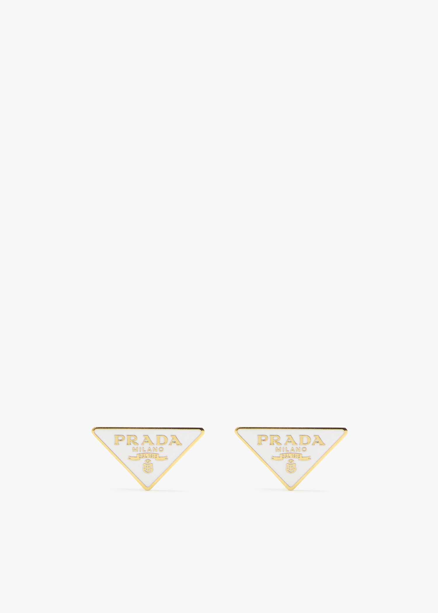 Enameled metal earrings, White
Enameled metal earrings, White