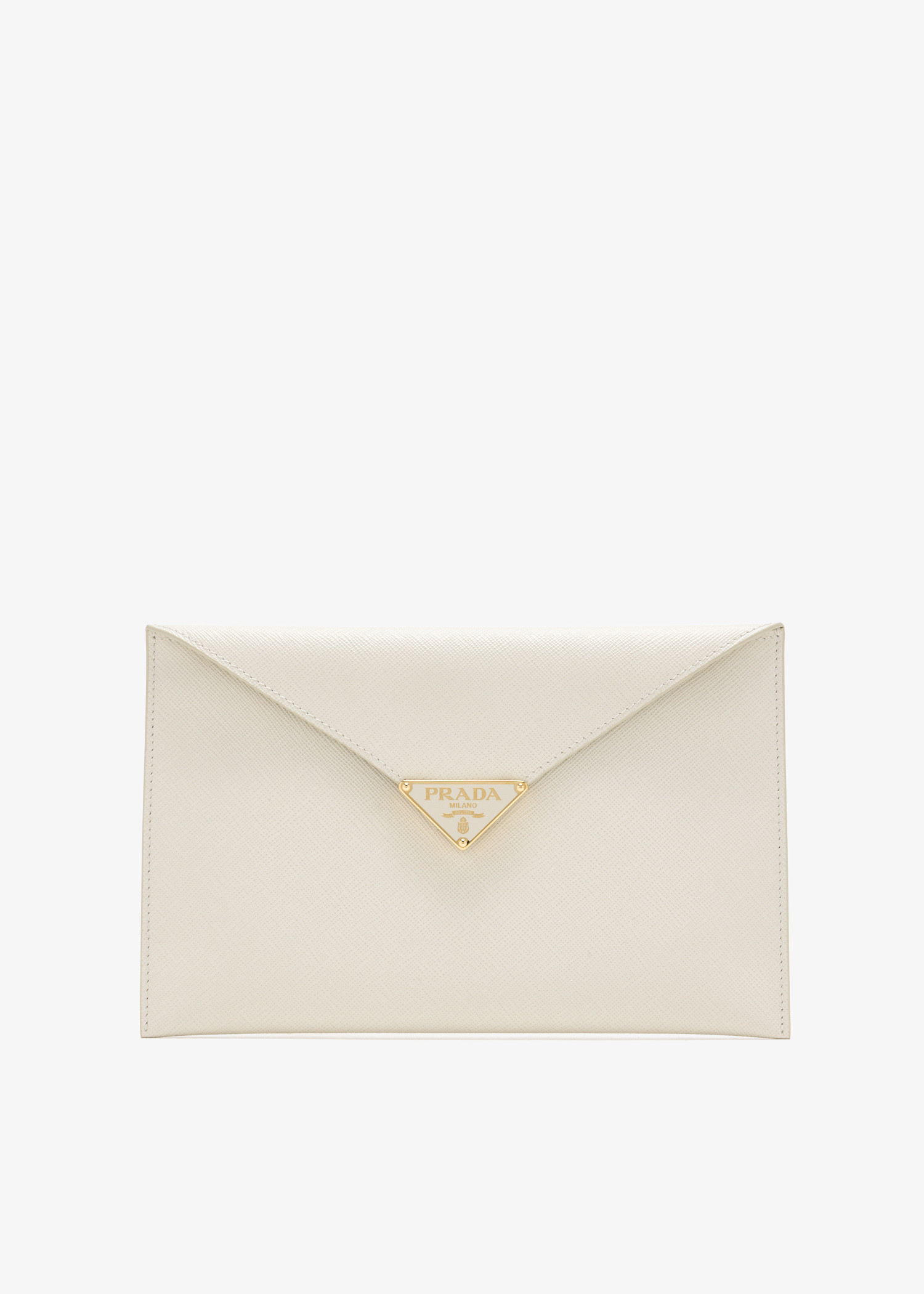 Saffiano leather envelope clutch, Cream
Saffiano leather envelope clutch, Cream