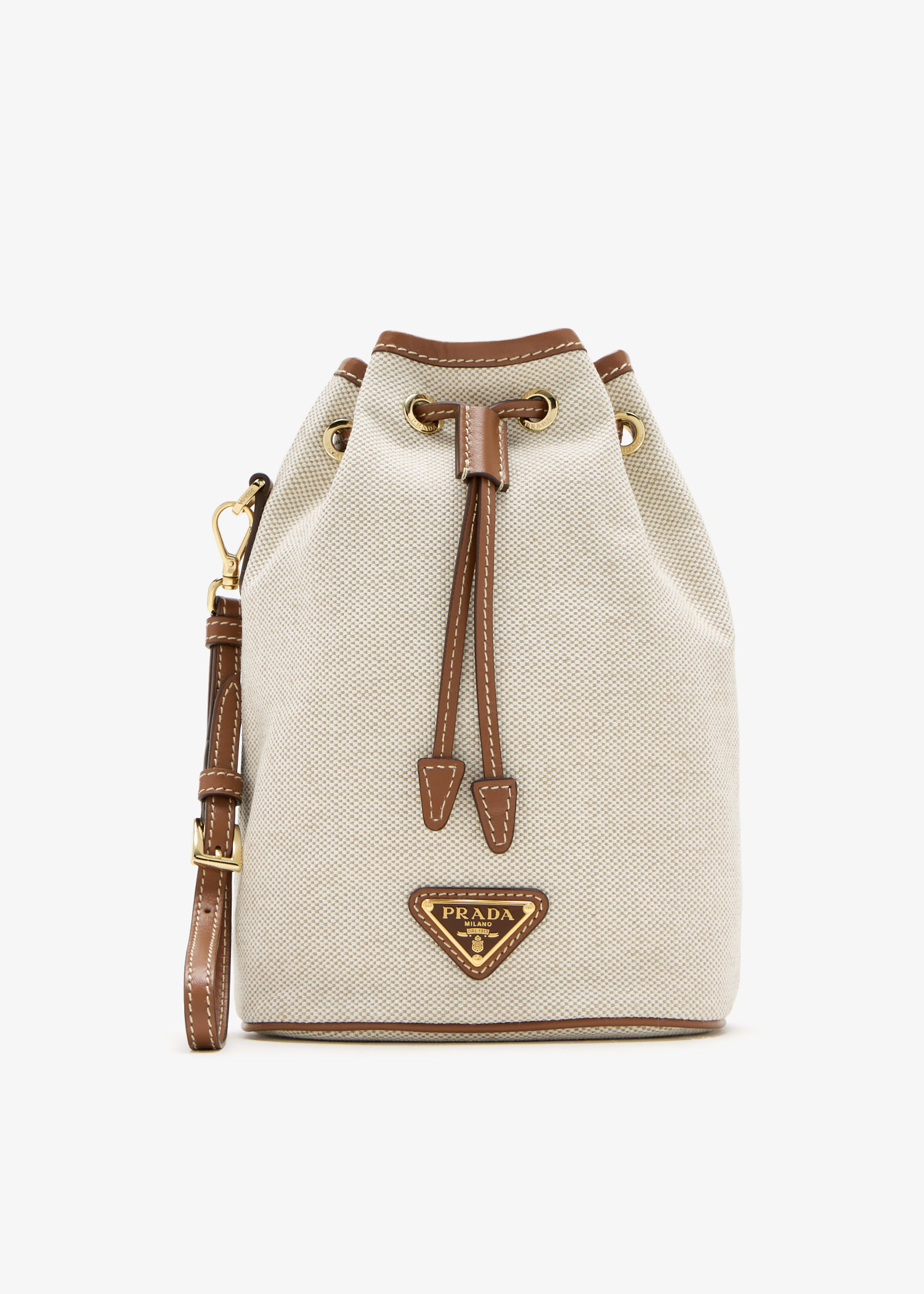 Canvas and leather pouch, Beige
Canvas and leather pouch, Beige