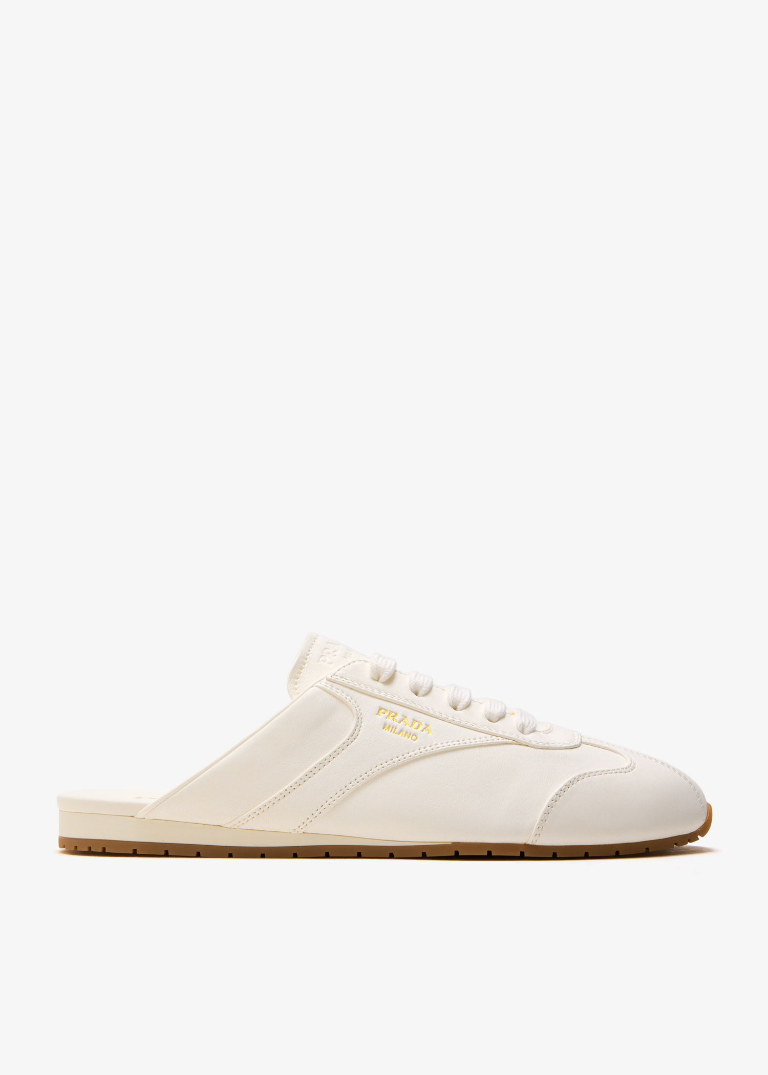 Nappa leather mule sneakers, White
Nappa leather mule sneakers, White