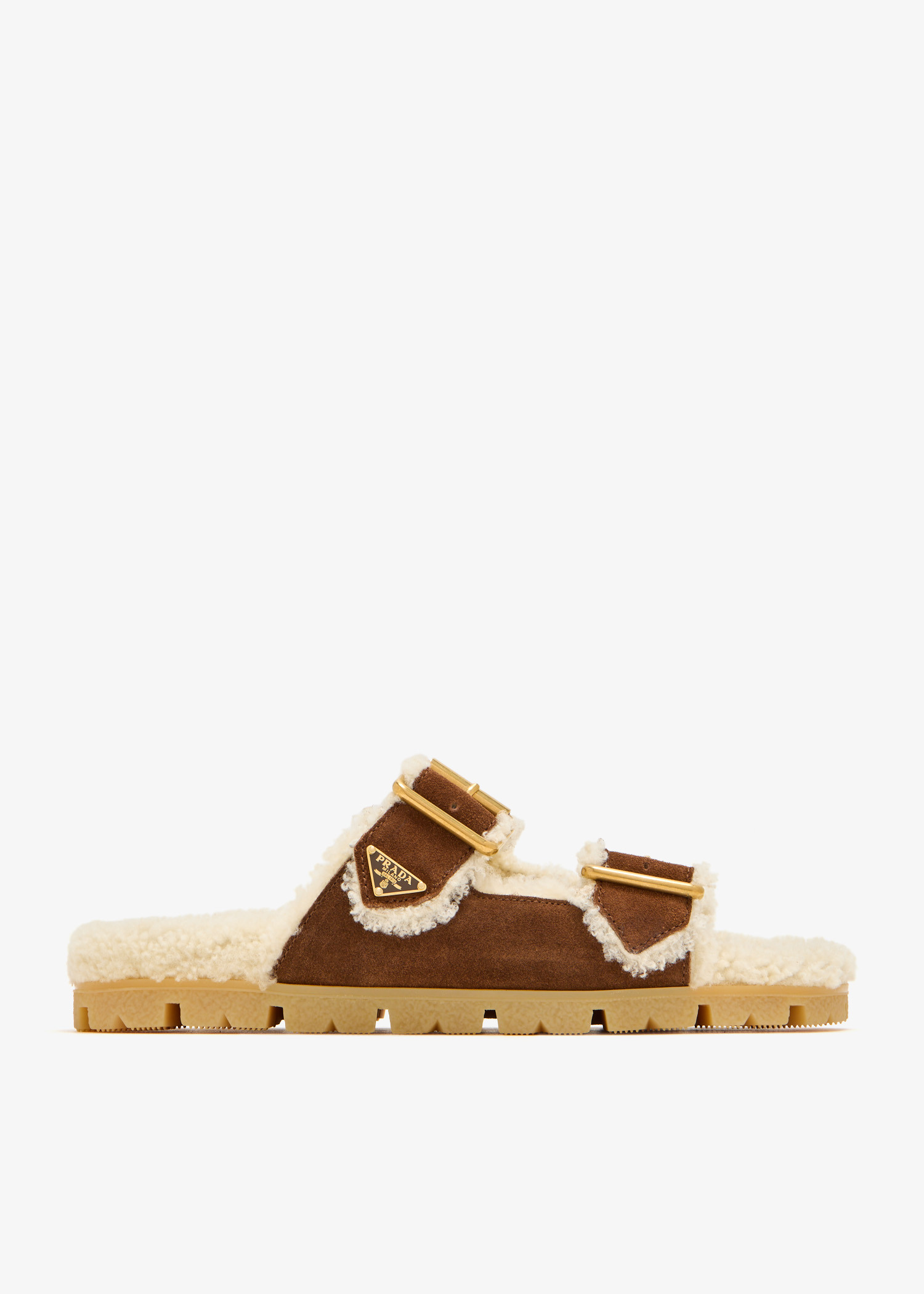 Suede and shearling sandals, Brown
Suede and shearling sandals, Brown
