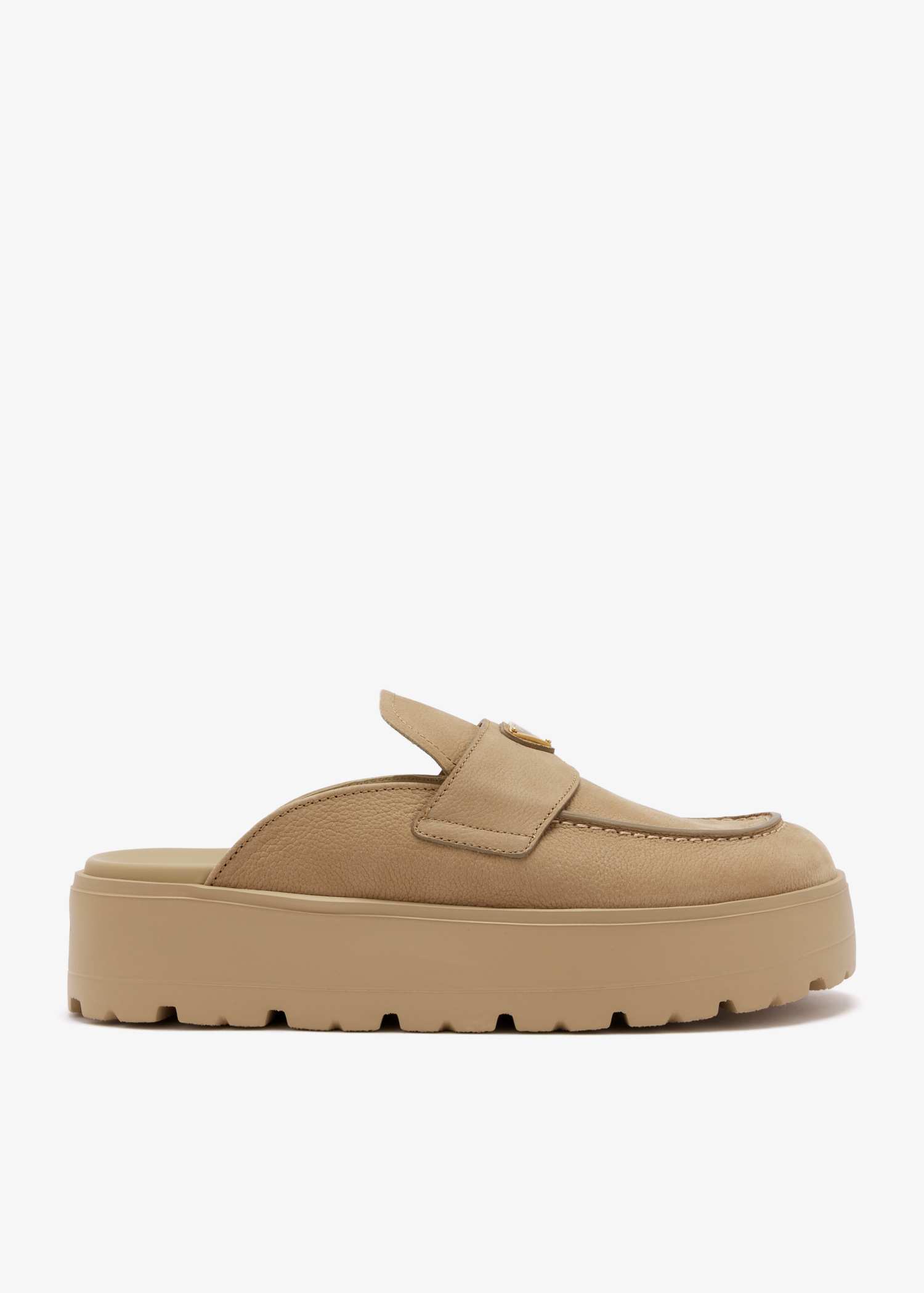 Nubuck flatform mules, Beige
Nubuck flatform mules, Beige