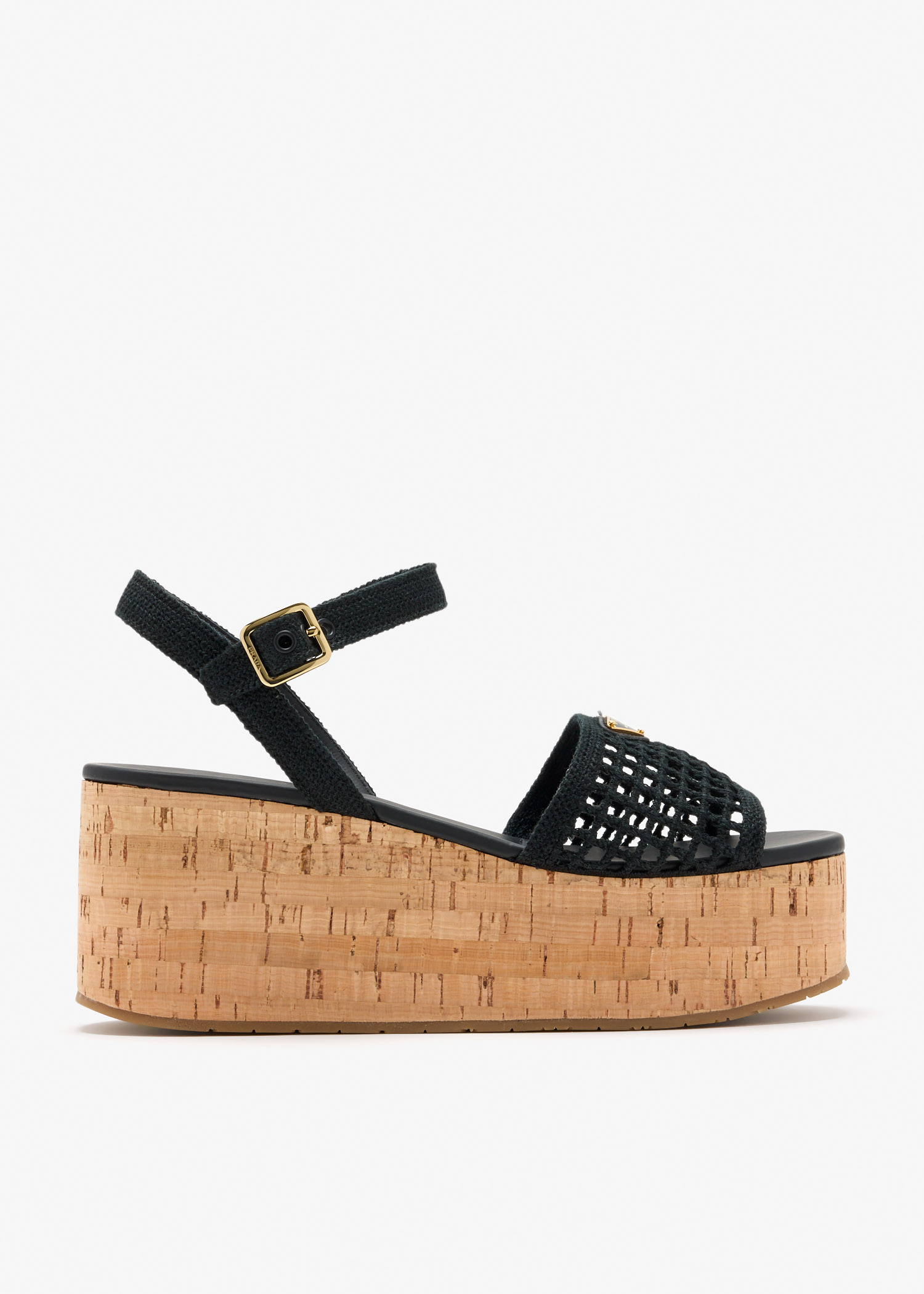 Crochet wedge platform sandals, Black
Crochet wedge platform sandals, Black