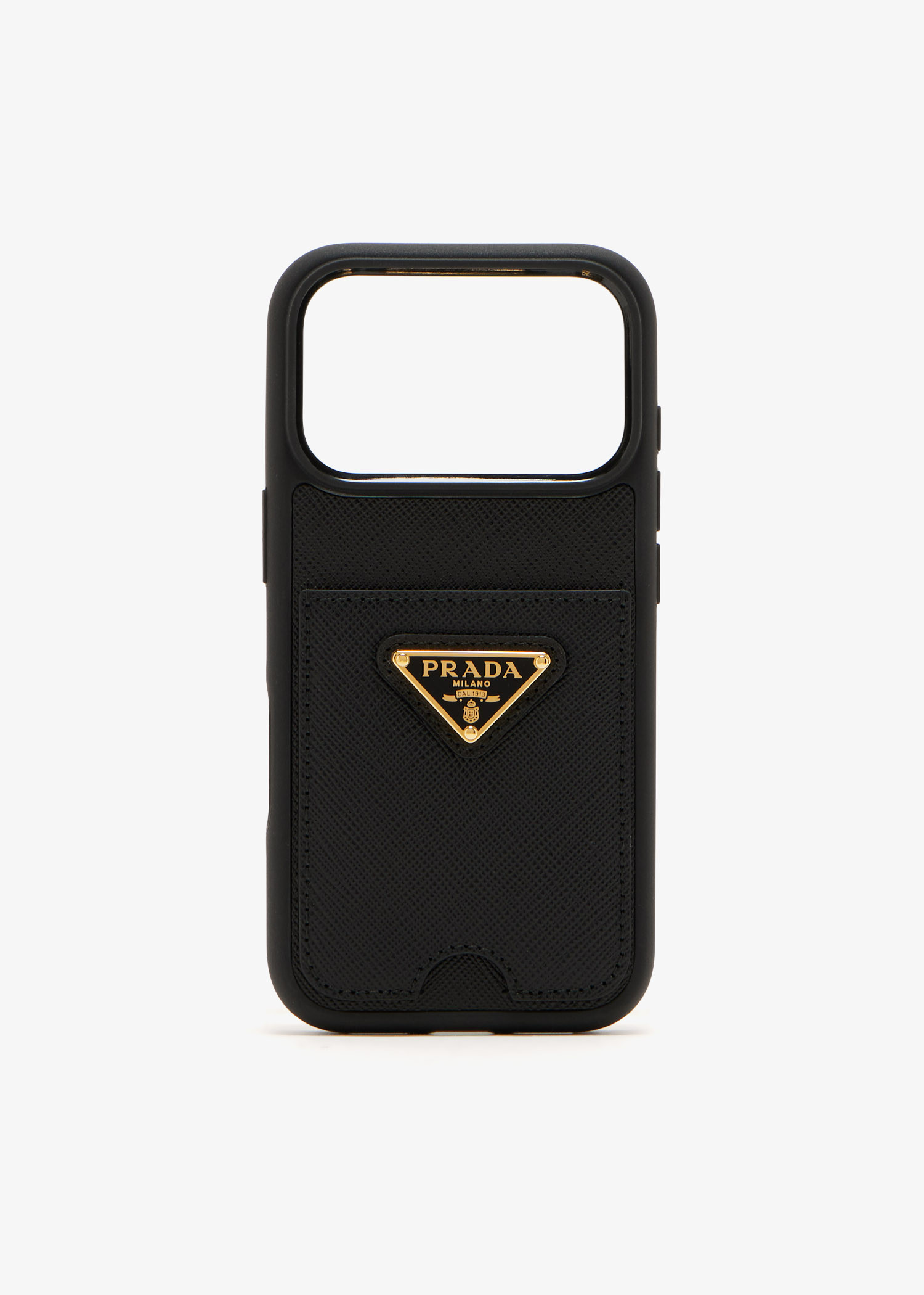 iPhone 17 Pro saffiano leather case, Black
iPhone 17 Pro saffiano leather case, Black