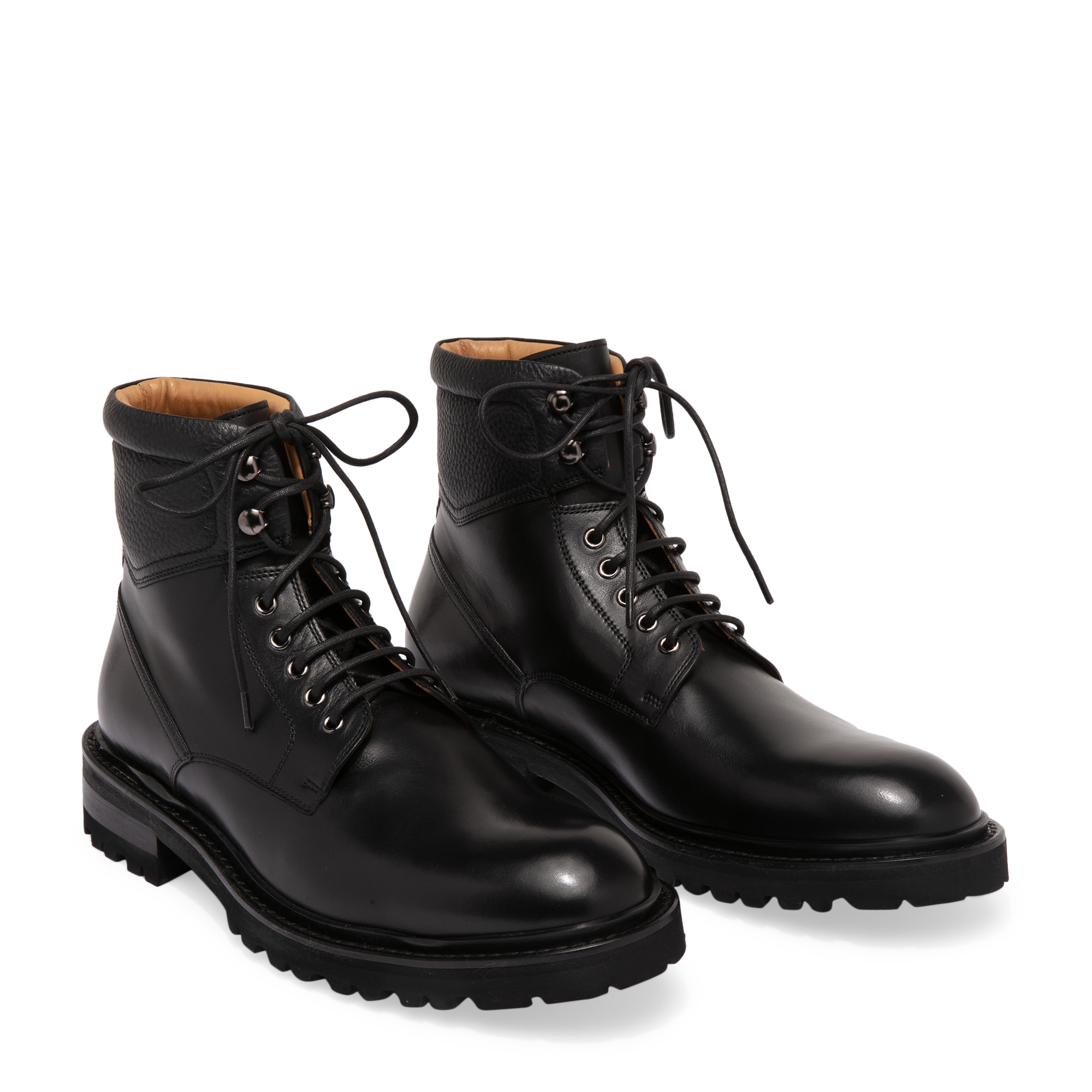 Leather boots, Black
