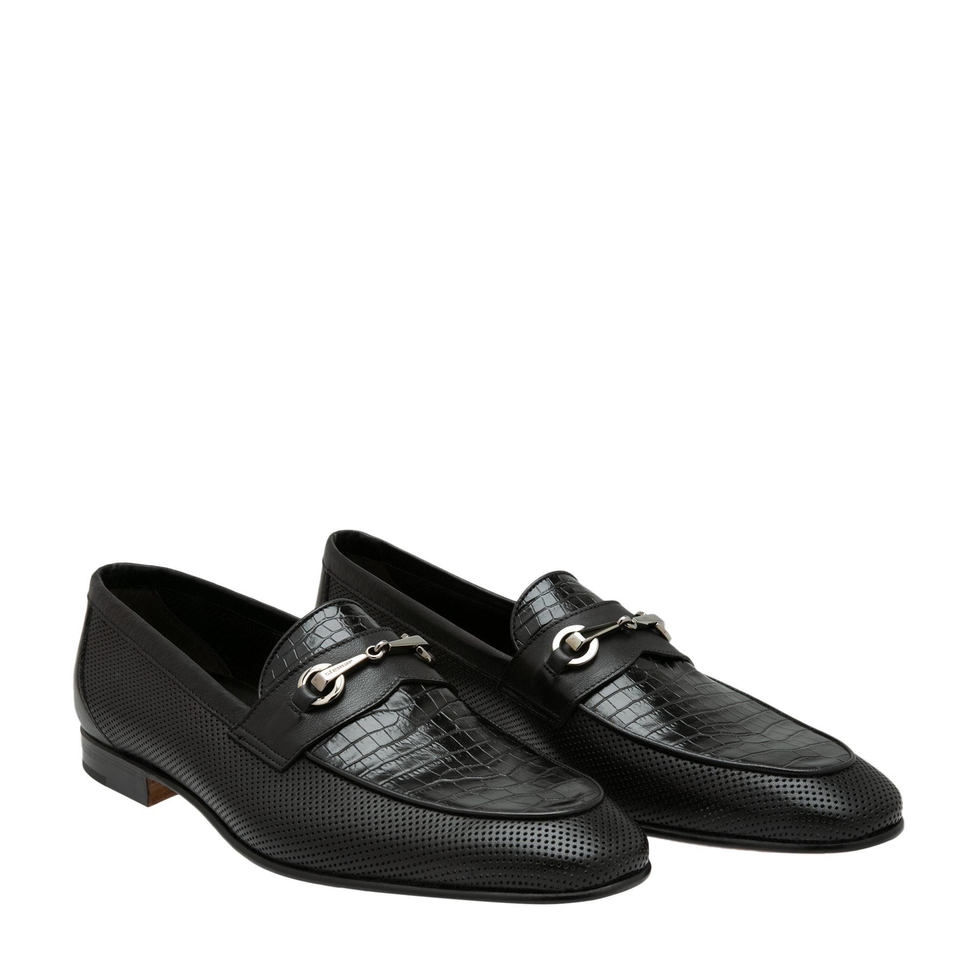 Leather loafers, Black