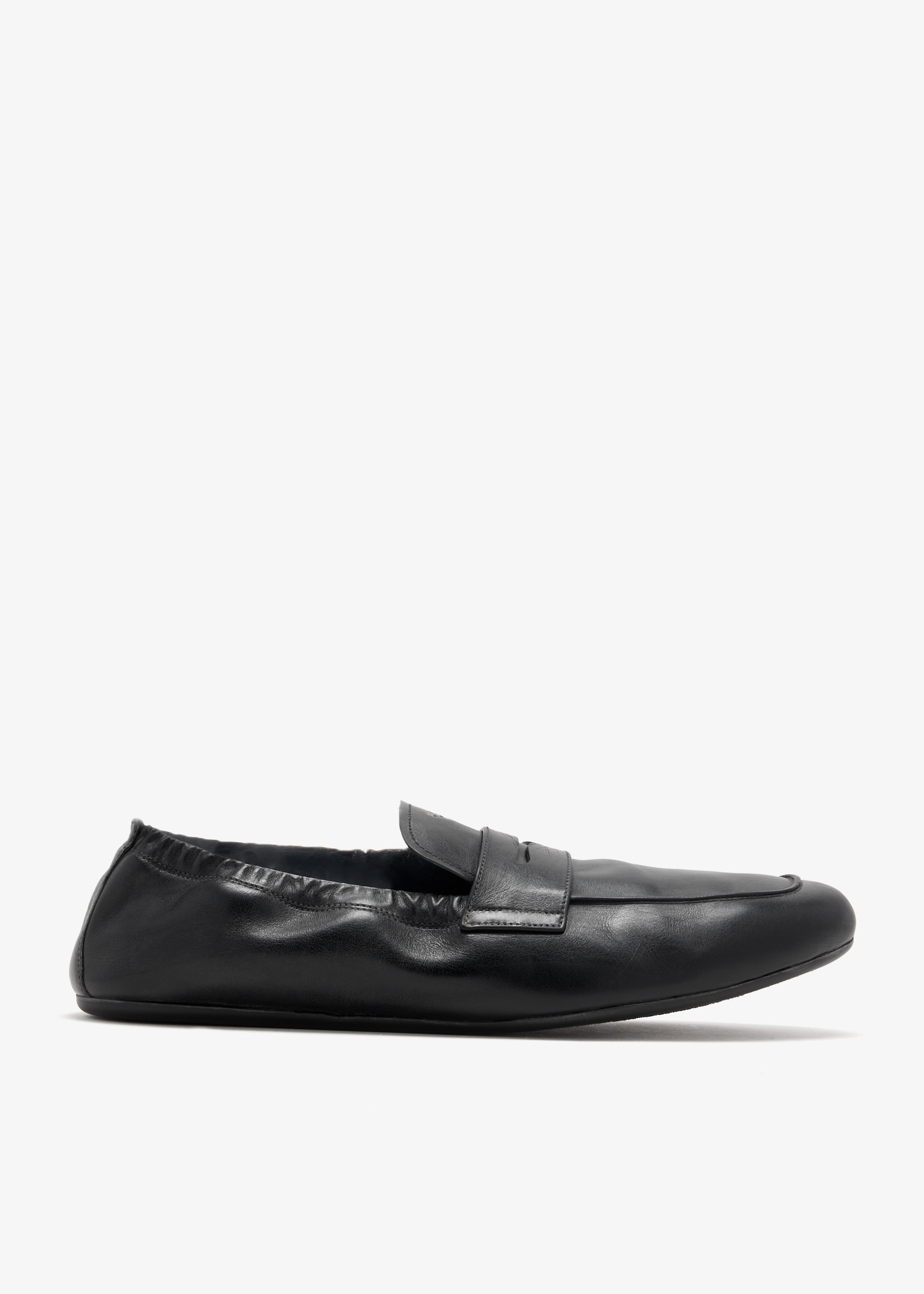 Shuffle antiqued leather loafers, Black
Shuffle antiqued leather loafers, Black