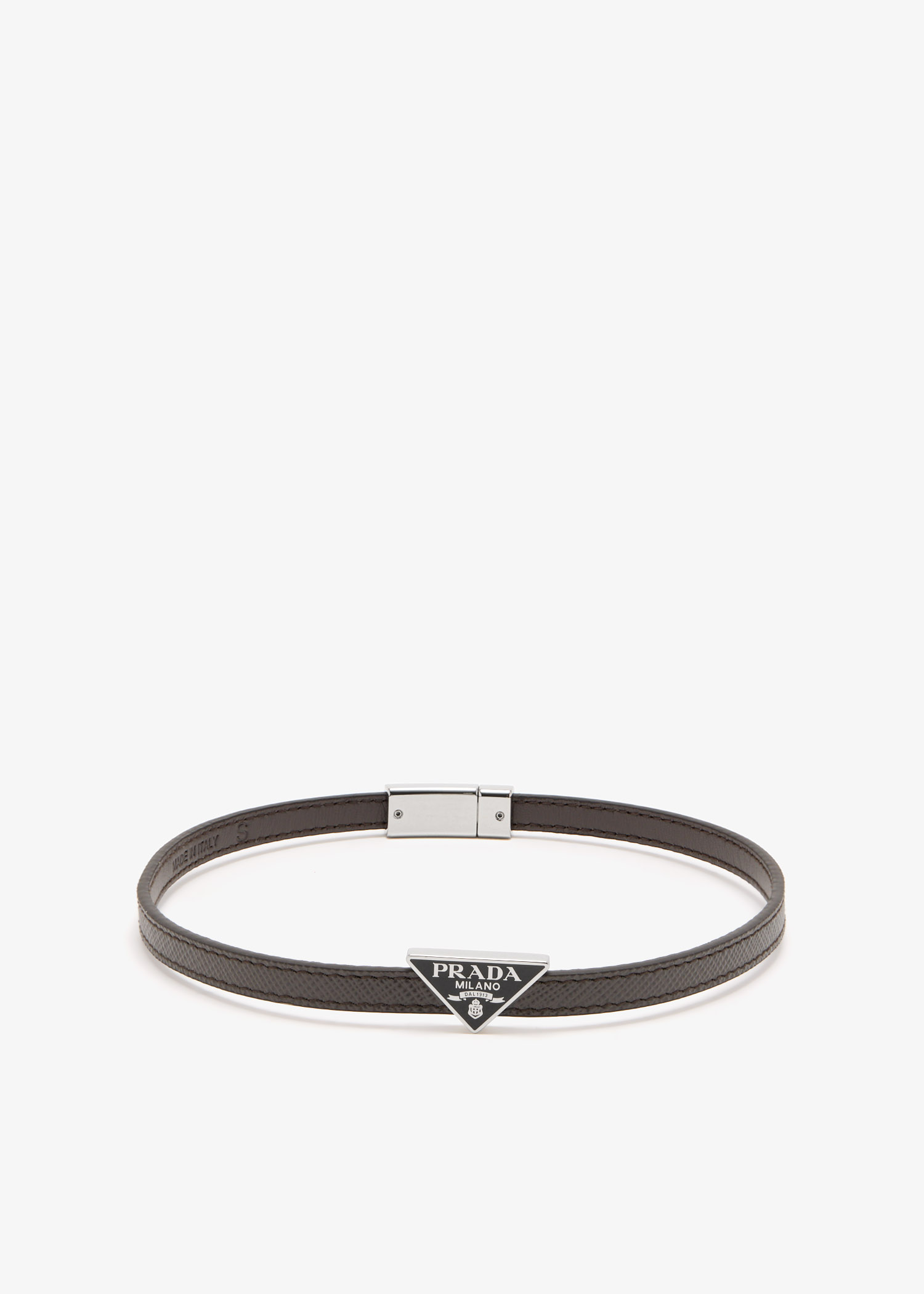 Saffiano leather bracelet, Brown
Saffiano leather bracelet, Brown