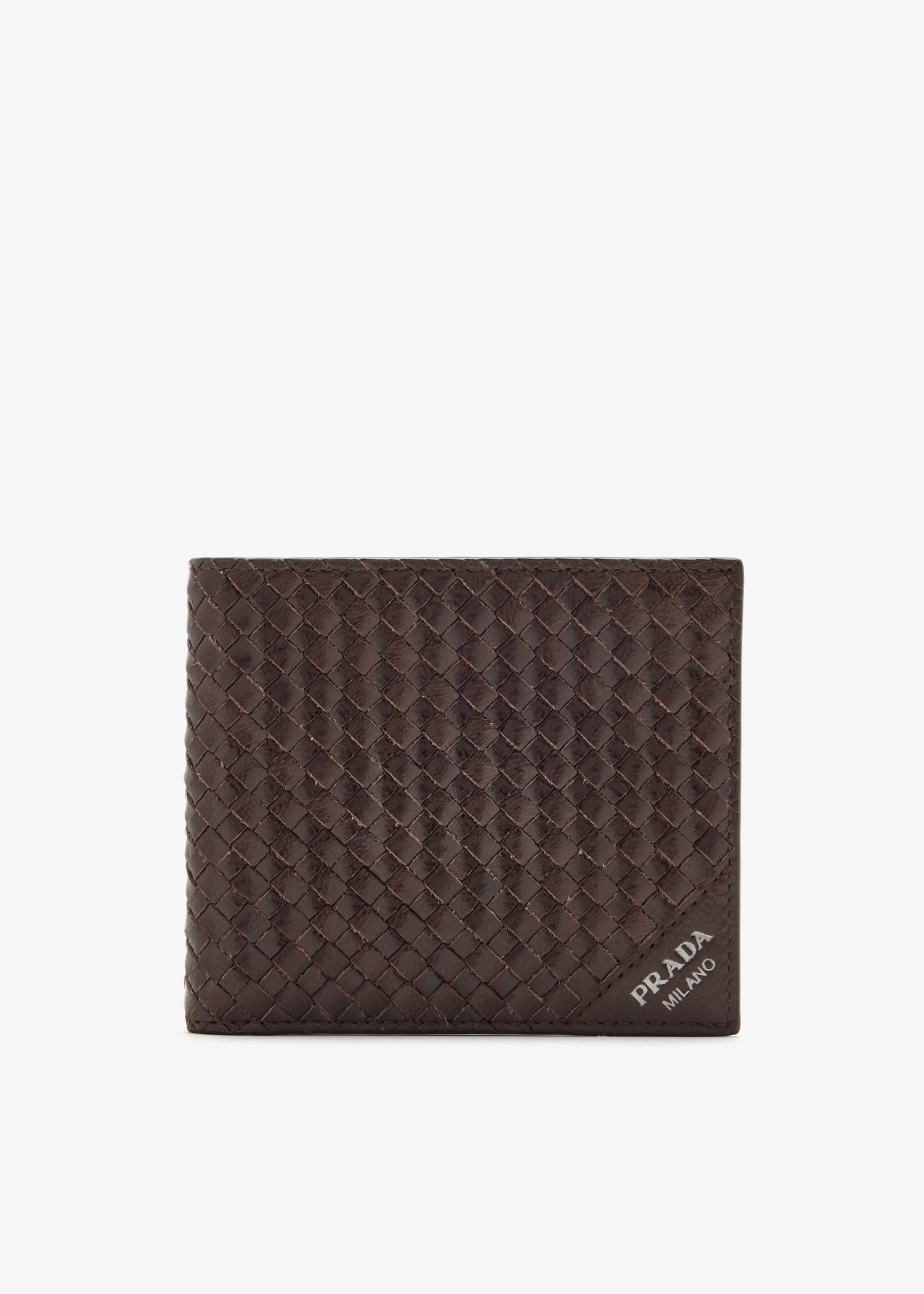 Leather woven wallet, Brown
Leather woven wallet, Brown