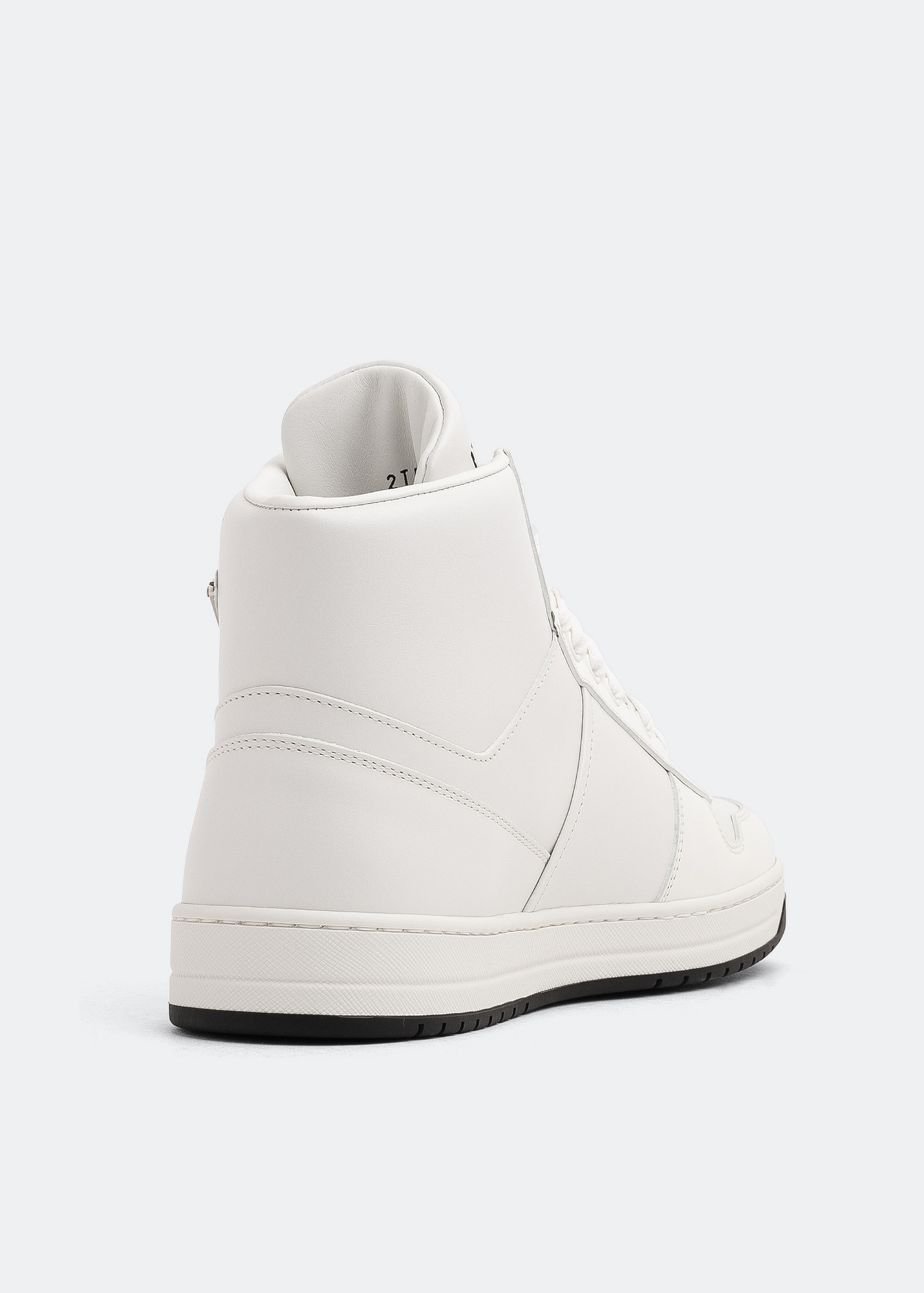 Leather high top sneakers, White