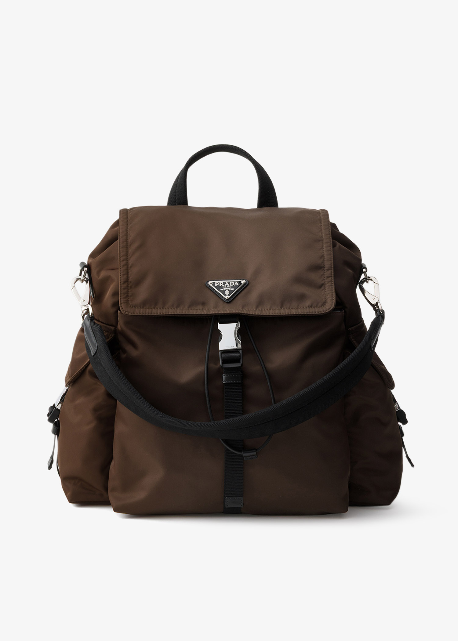 Prada Explore Re-Nylon and leather backpack, Brown
Prada Explore Re-Nylon and leather backpack, Brown