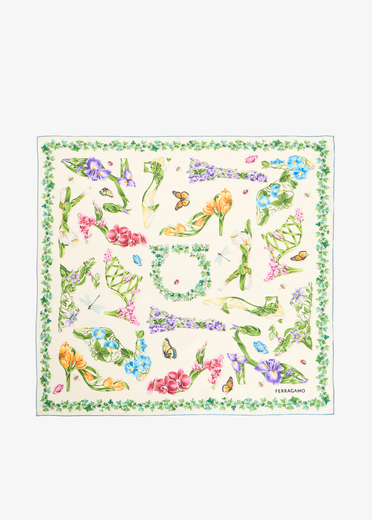 Eden shoes printed scarf, White
Eden shoes printed scarf, White