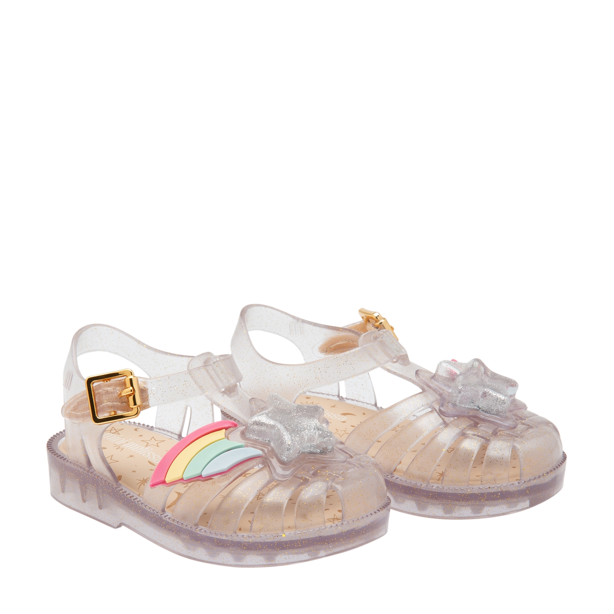 Rubber sandals, Gold