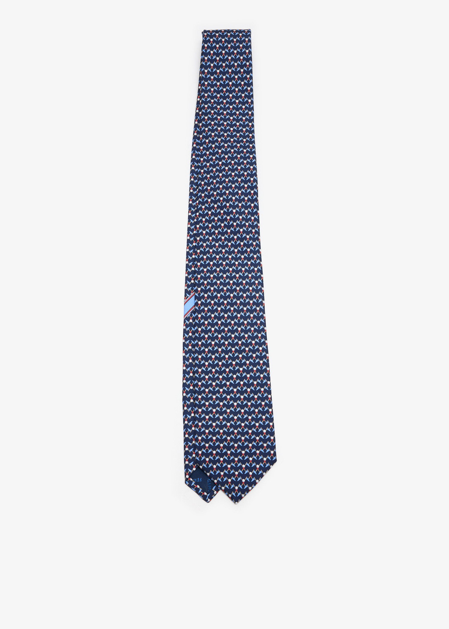 Club print silk tie, Blue
Club print silk tie, Blue