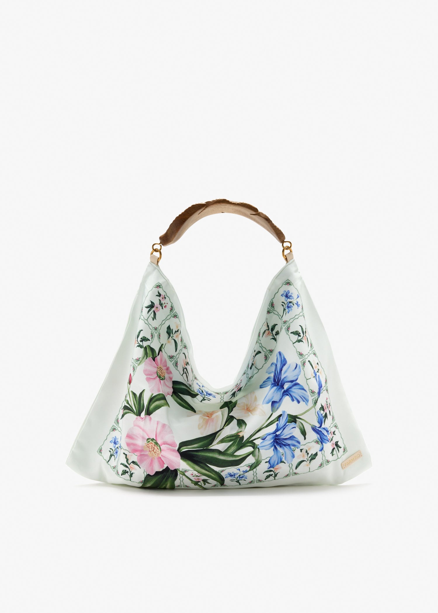 Satin scarf small bag, Blue
Satin scarf small bag, Blue