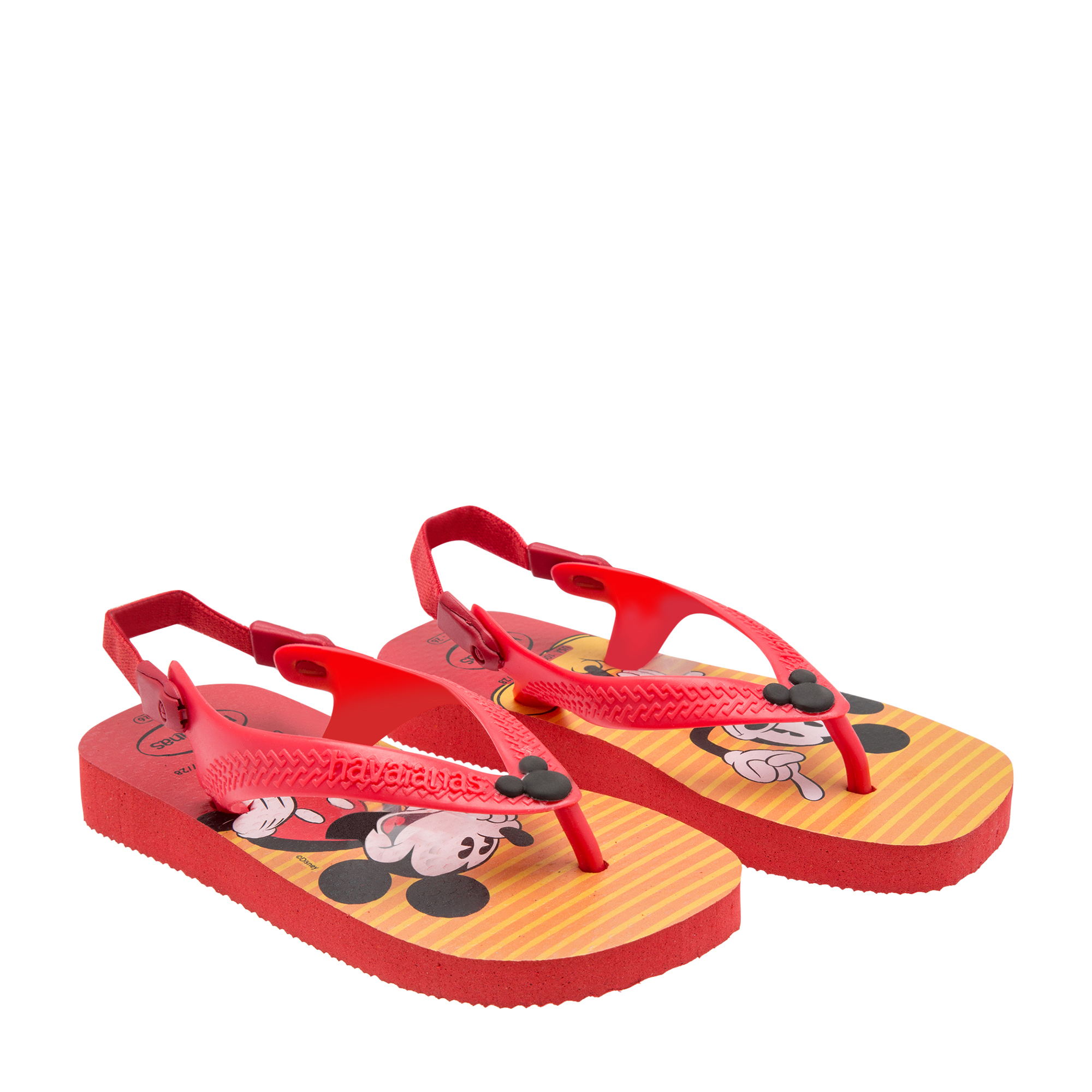 Mickey Mouse flip flops, Red