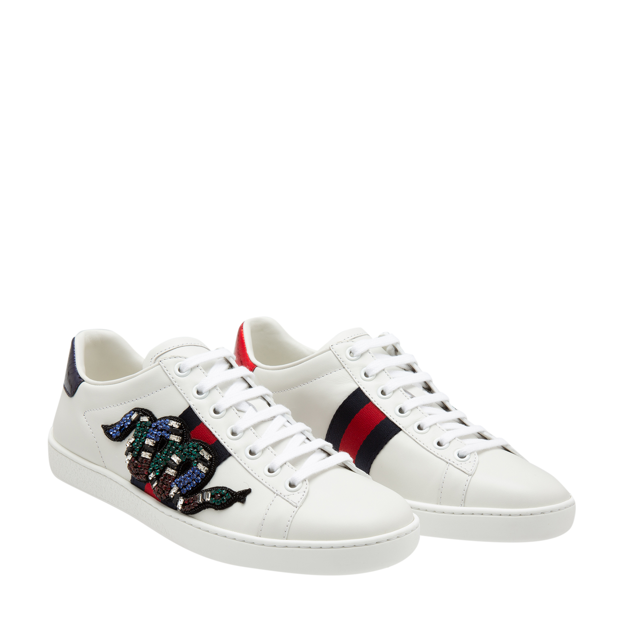 Ace embroidered sneakers, Black