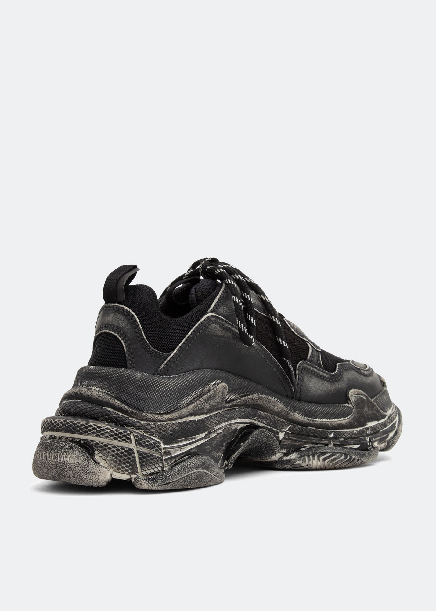 Triple S Faded sneakers, Black