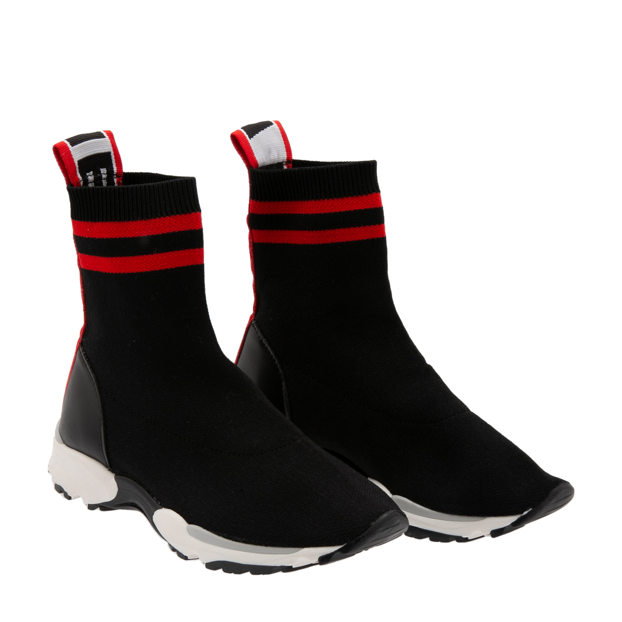 Logo sock sneakers, Black