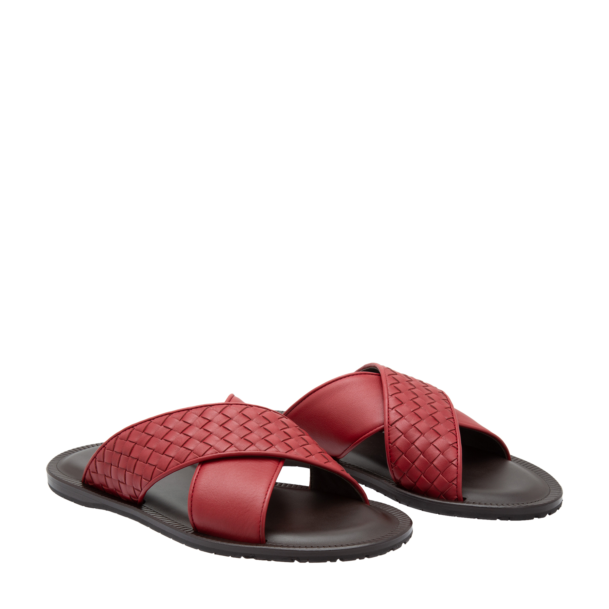 Crisscross sandals, Red