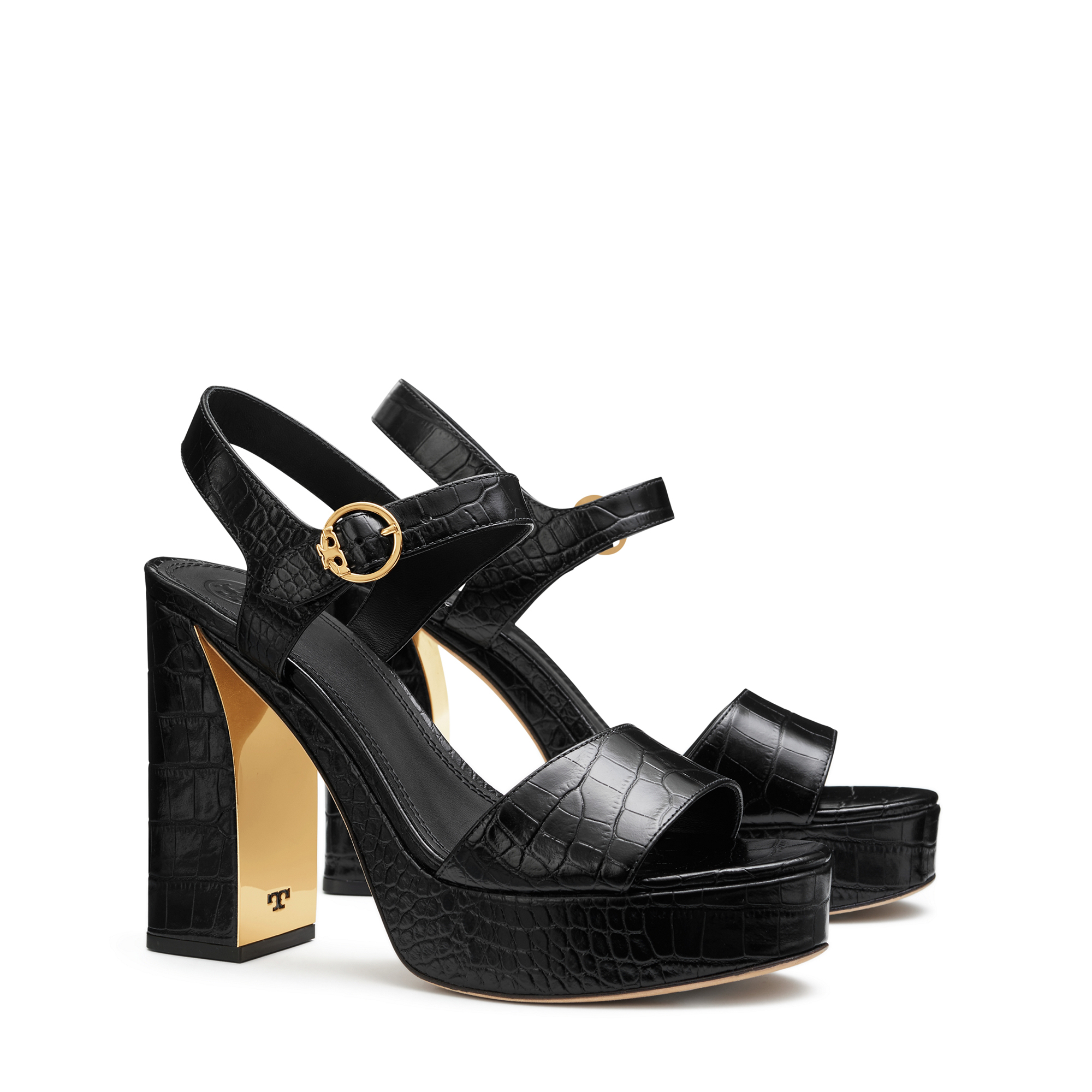 Martine platform sandals, Black
